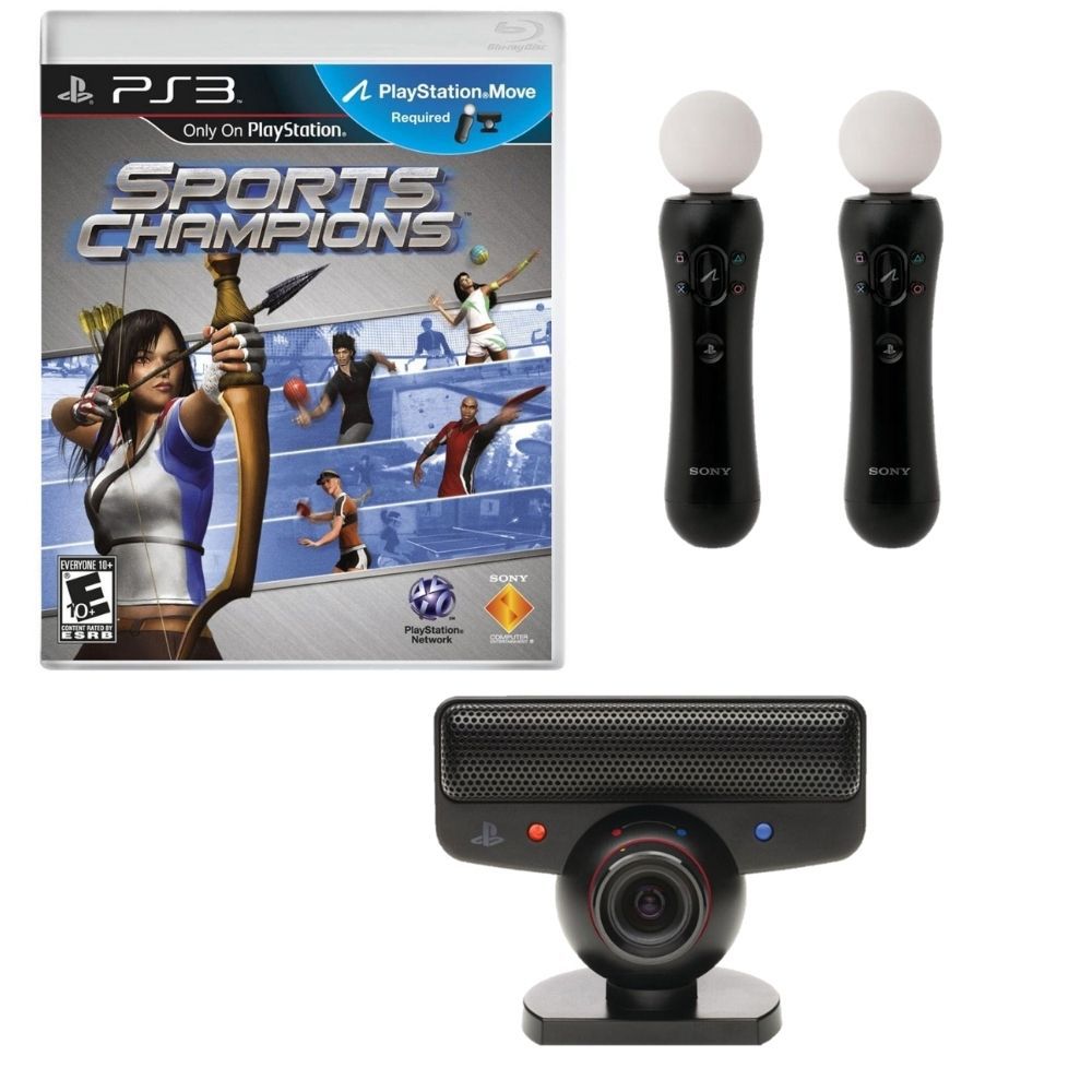 Kit PS Move - Bastão + Câmera + Jogo Sports Champions