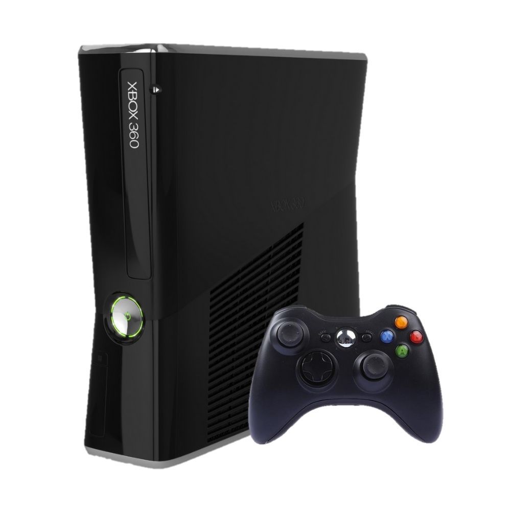 Console Xbox 360 Slim 4GB + 2 controles + Desbloqueio LTU + 1 Ano