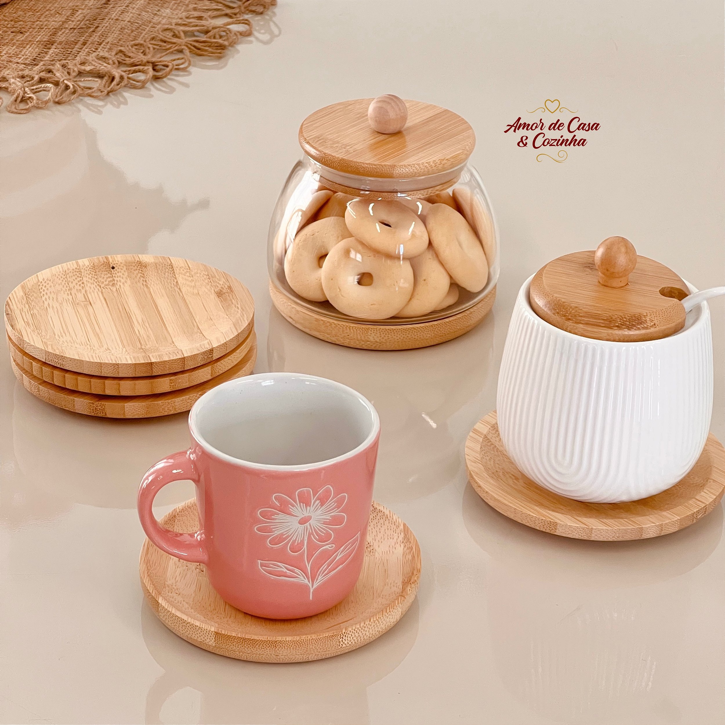CONJUNTO 6 PIRES DE BAMBU VERONA 11CM - A loja física Amor de Casa