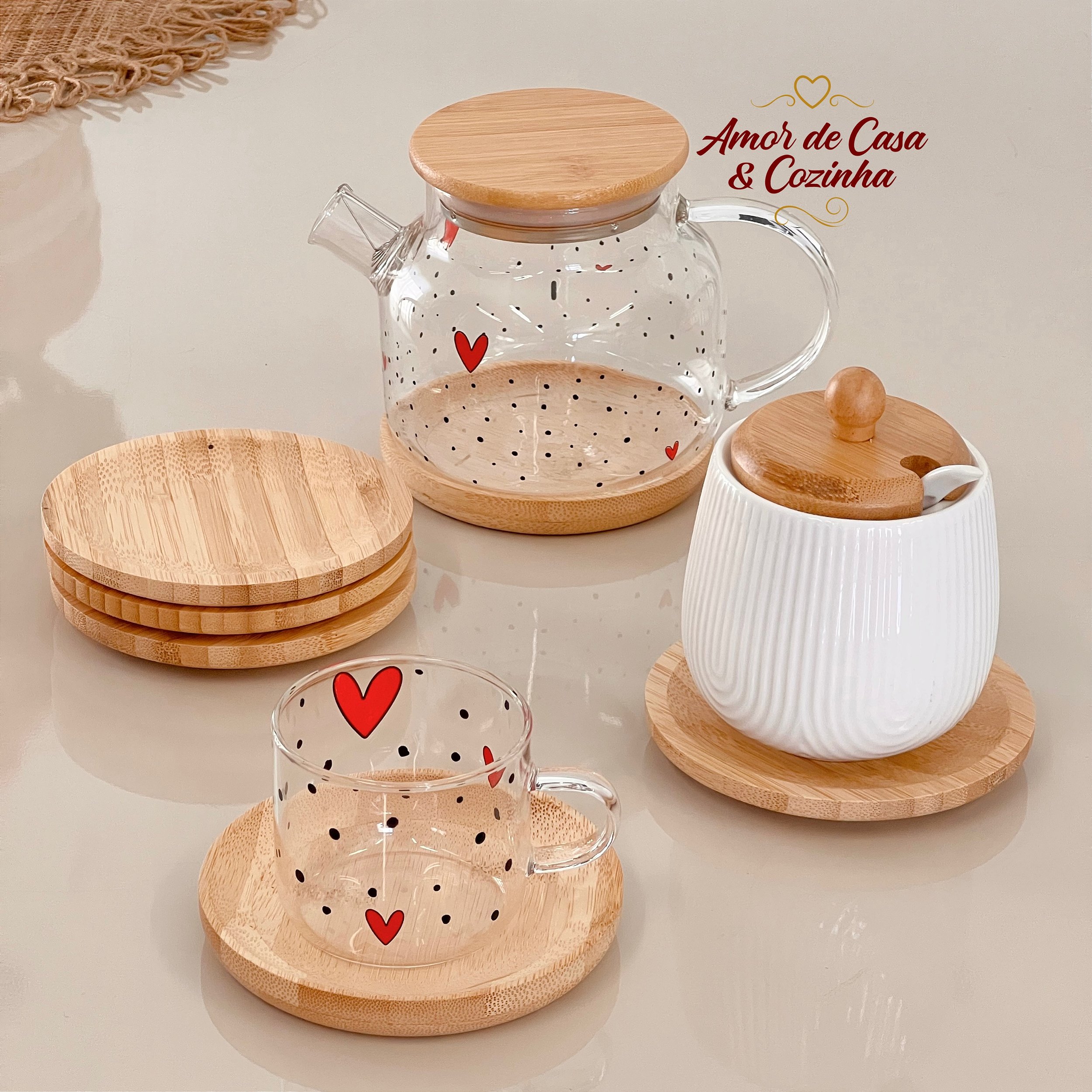 CONJUNTO 6 PIRES DE BAMBU VERONA 11CM - A loja física Amor de Casa