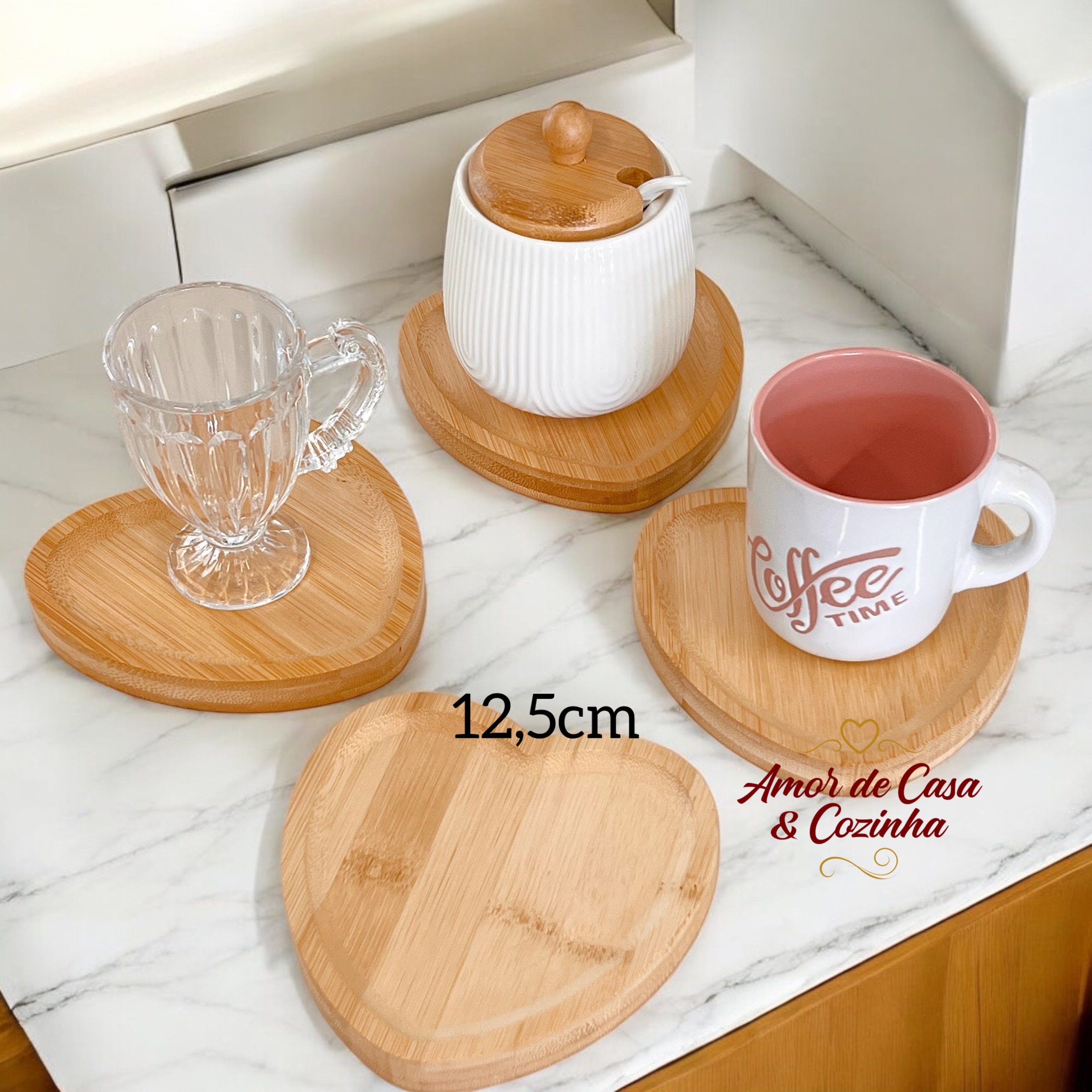 食器 human made heart bamboo board Kit 3 Bandeja Pires de Bambu Coração Heart 12,5cm Lyor | Shopee Brasil