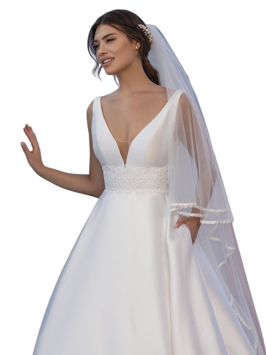 Vestido de Noiva Modelo Ayla Longo e Elegante - Loja Moda Sunset - o melhor  da Moda Feminina.