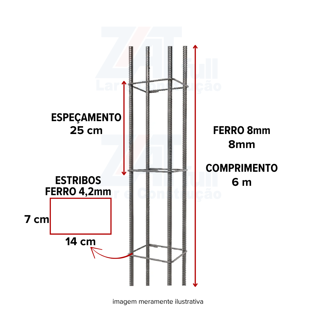 Coluna Pronta 8 mm (5/16