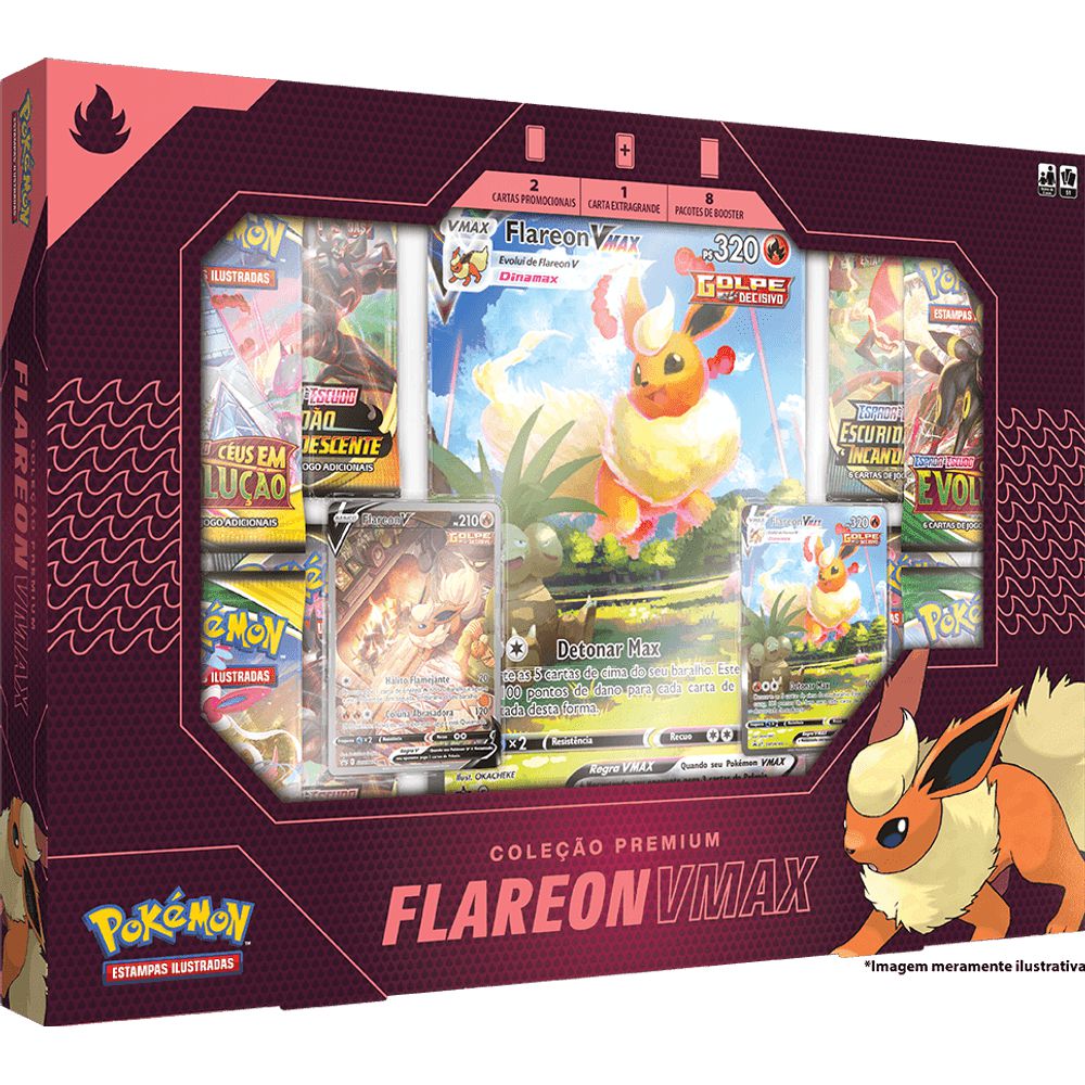 Coleção Cartas Pokemon Evoluções de Eevee Lata com 25 Cartas