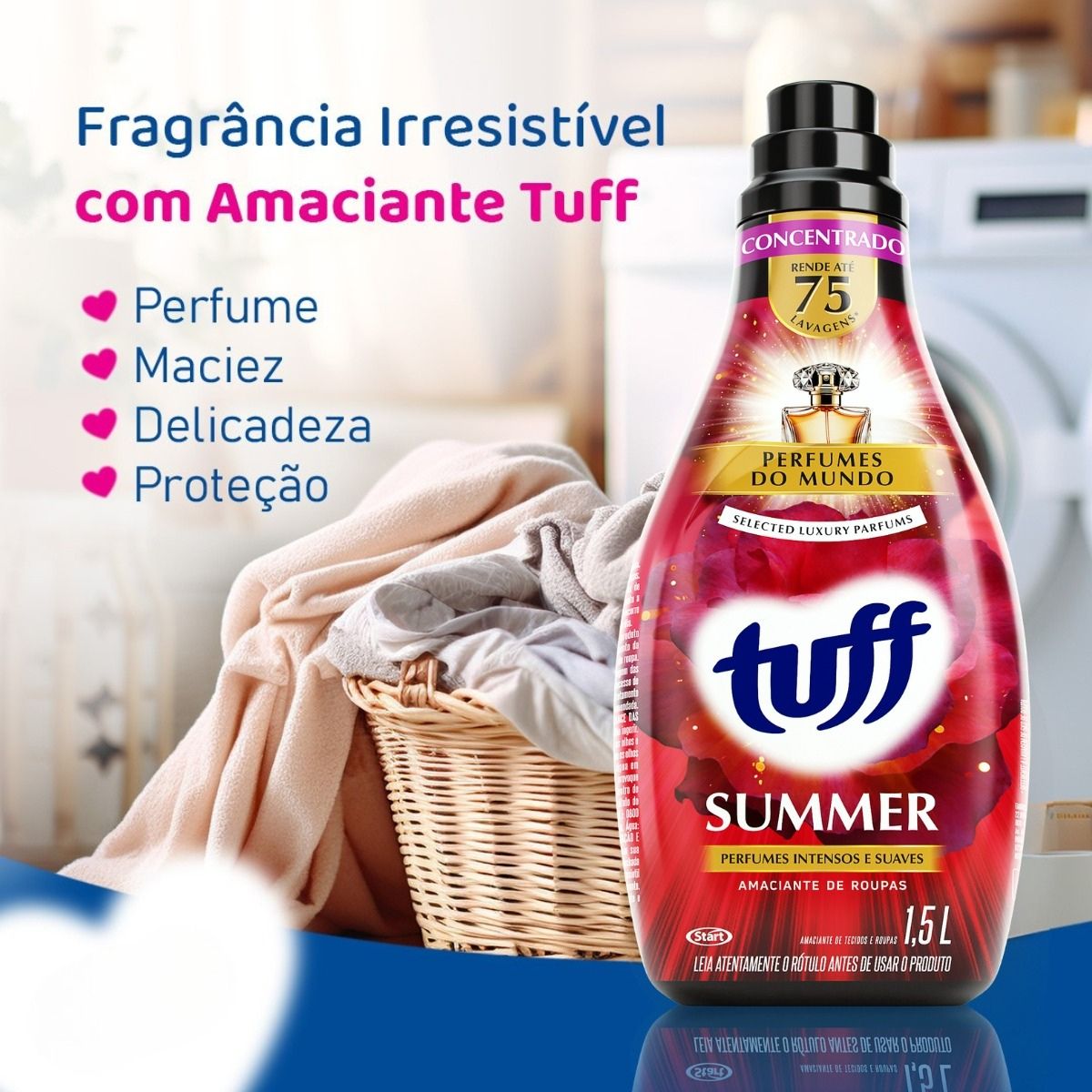Amaciante Concentrado Tuff 1,5L Summer - Start - Casa Limpa