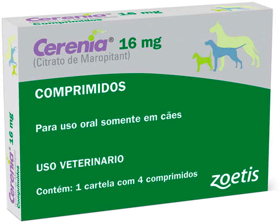 Antiemético Cerenia de 4 Comprimidos 16 mg ou 24mg Zoetis Pet Shop Agrovillari Tele