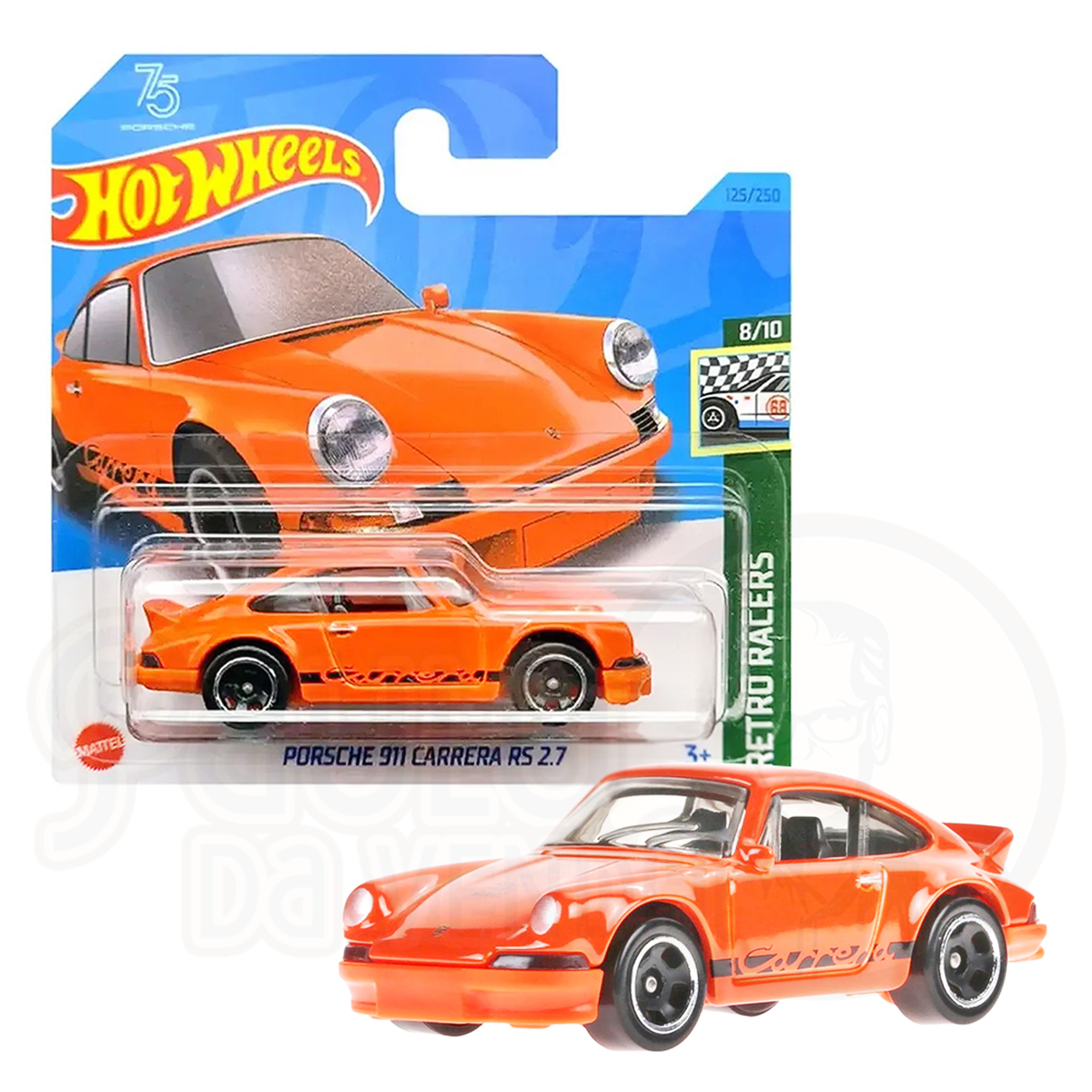 Carrinho Hot Wheels Porsche 911 Carrera Rs 2.7 Laranja 2023 J