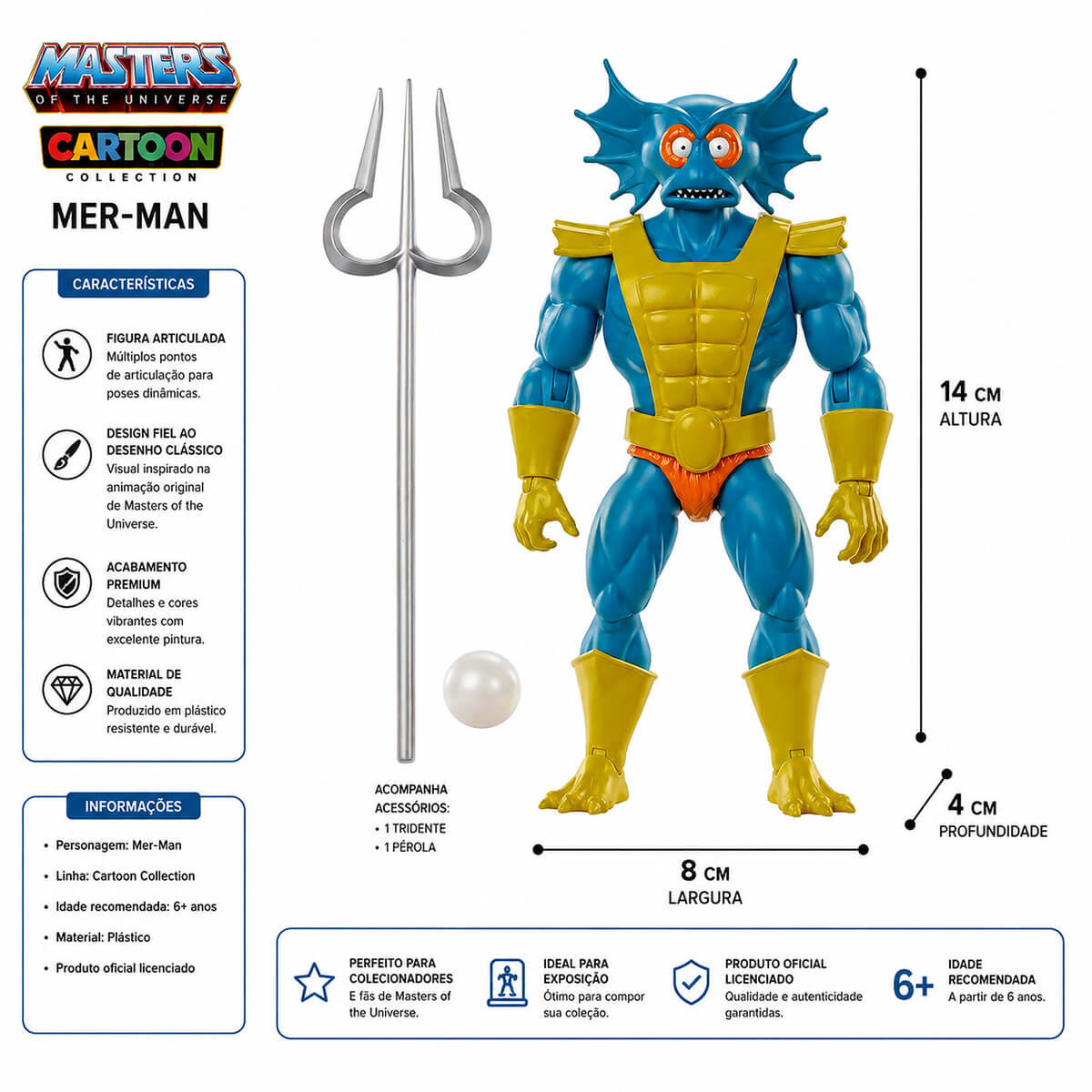 Action Figures MOTU Cartoon Collection Mer-Man HYD31 - Paulo da