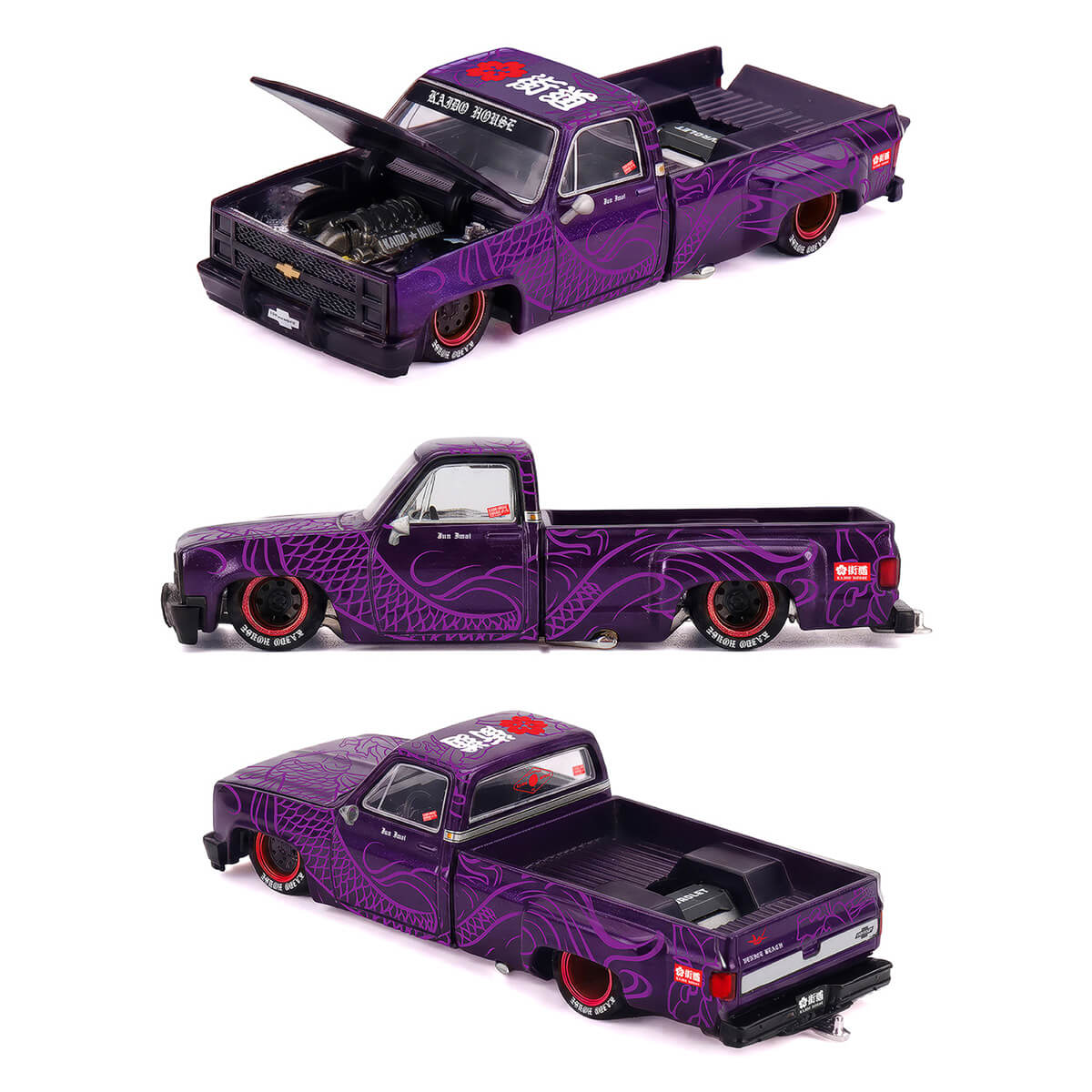 ミニカー KAIDO HOUSE Chevrolet Silverado Dually Mini GT Kaido House #291 Chevrolet Silverado Dually Kaido Koi V1