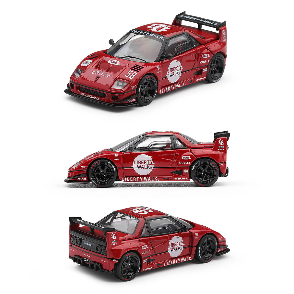 Mini GT #1362 Mazda AZ-1 Liberty Walk LB40 LB-Hinomaru Red - Loja