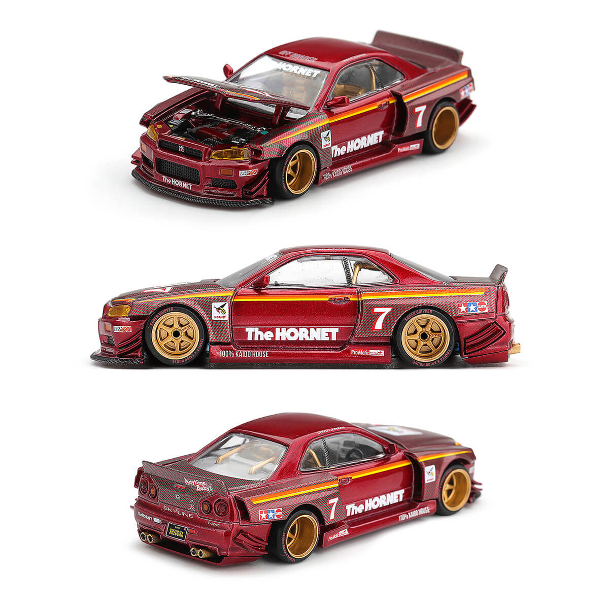 KAIDO HOUSE red tdc レッド　ピンズ　pins 街道ハウス PRÉ-VENDA Mini GT Kaido House #315 Nissan Skyline GT-R R34 Tamiya