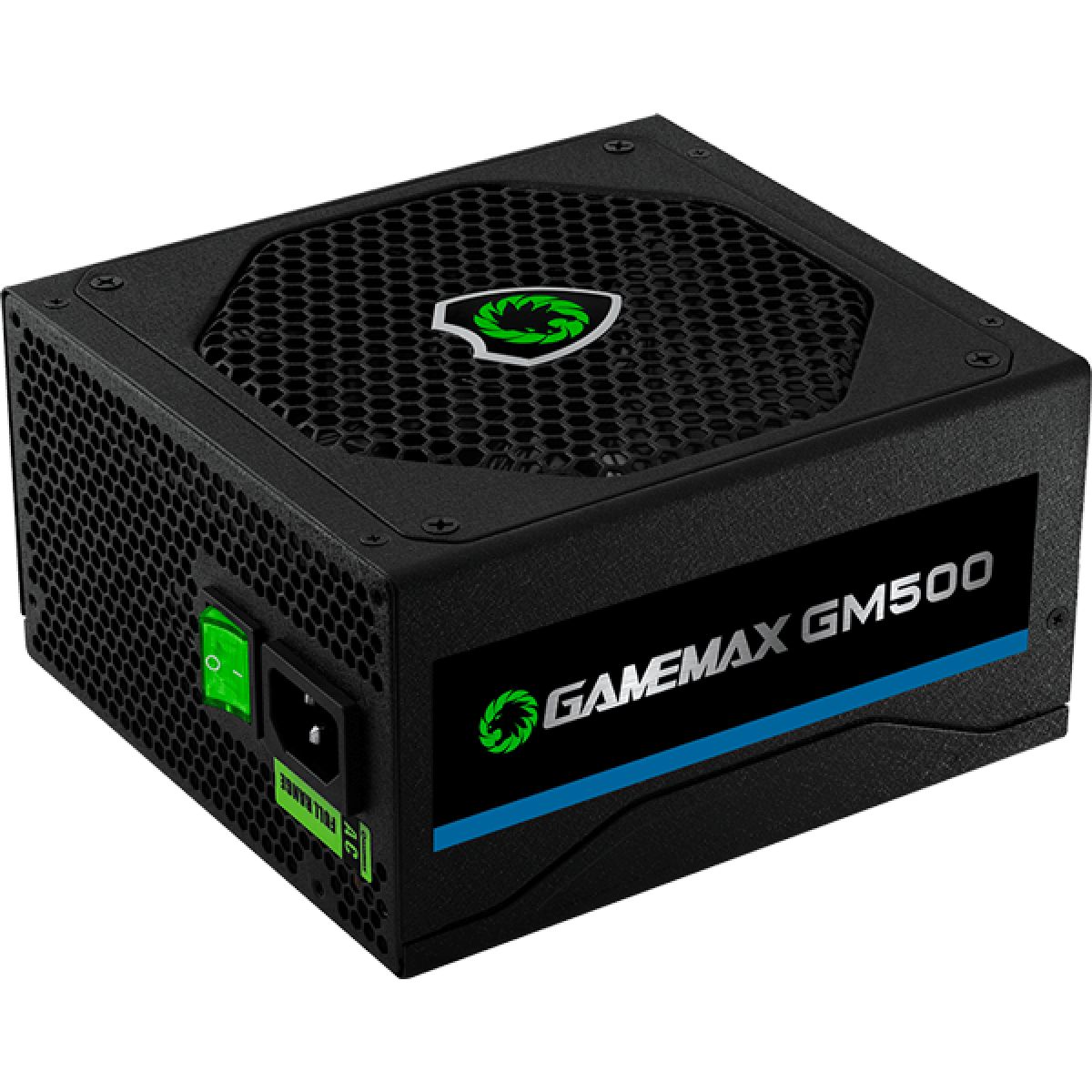 Fonte Gamemax 600W 80 Plus White, PFC Ativo, Preto - GS600