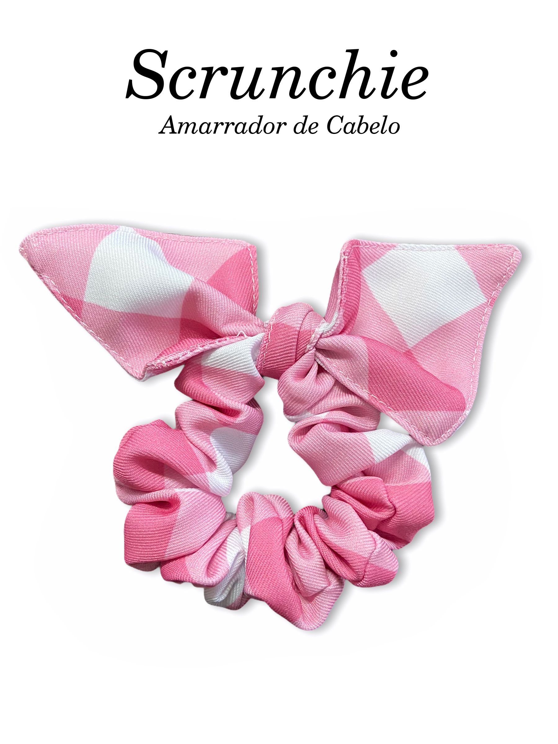 Faixa de Cabelo - Xadrez Rosa - Uniblu 