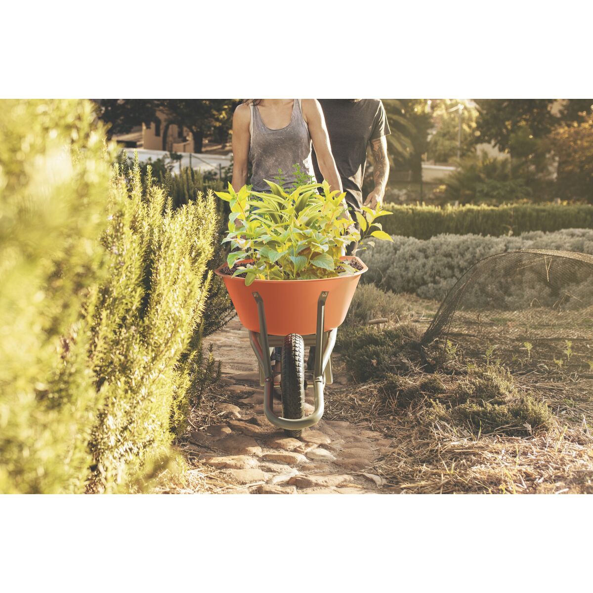Carrinho De Mão Tramontina 55L - Caçamba De Plástico Funda