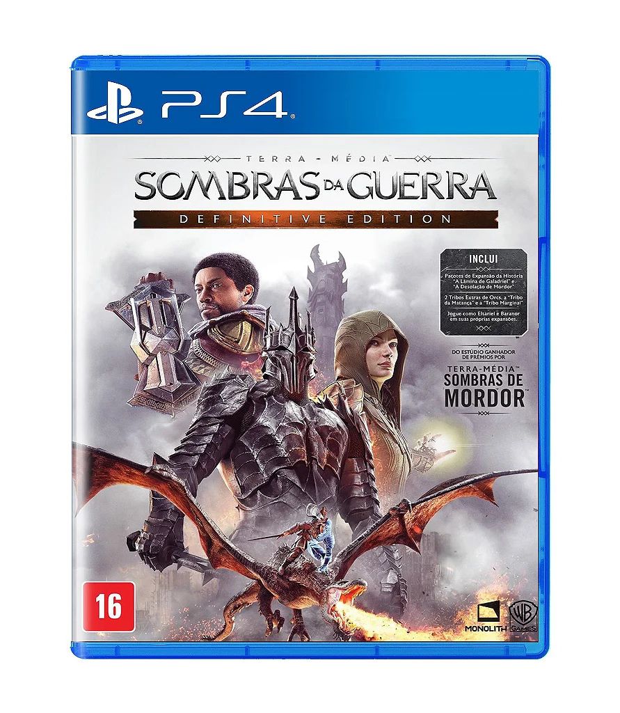 Jogo Terra Média Sombras da Guerra Definitive Edition - Playstation 4 - Warner Bros Interactive Entertainment