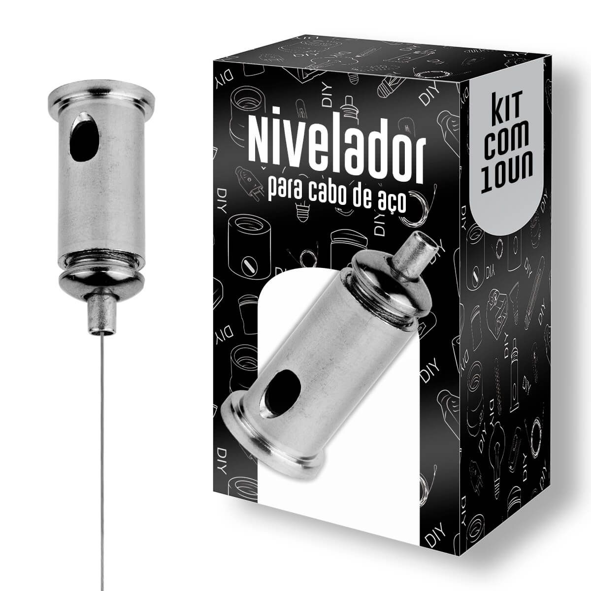 Kit com 10 Prensa Cabo Aço Nivelador Lustre - NATURAL - Trybo Design e  Iluminação