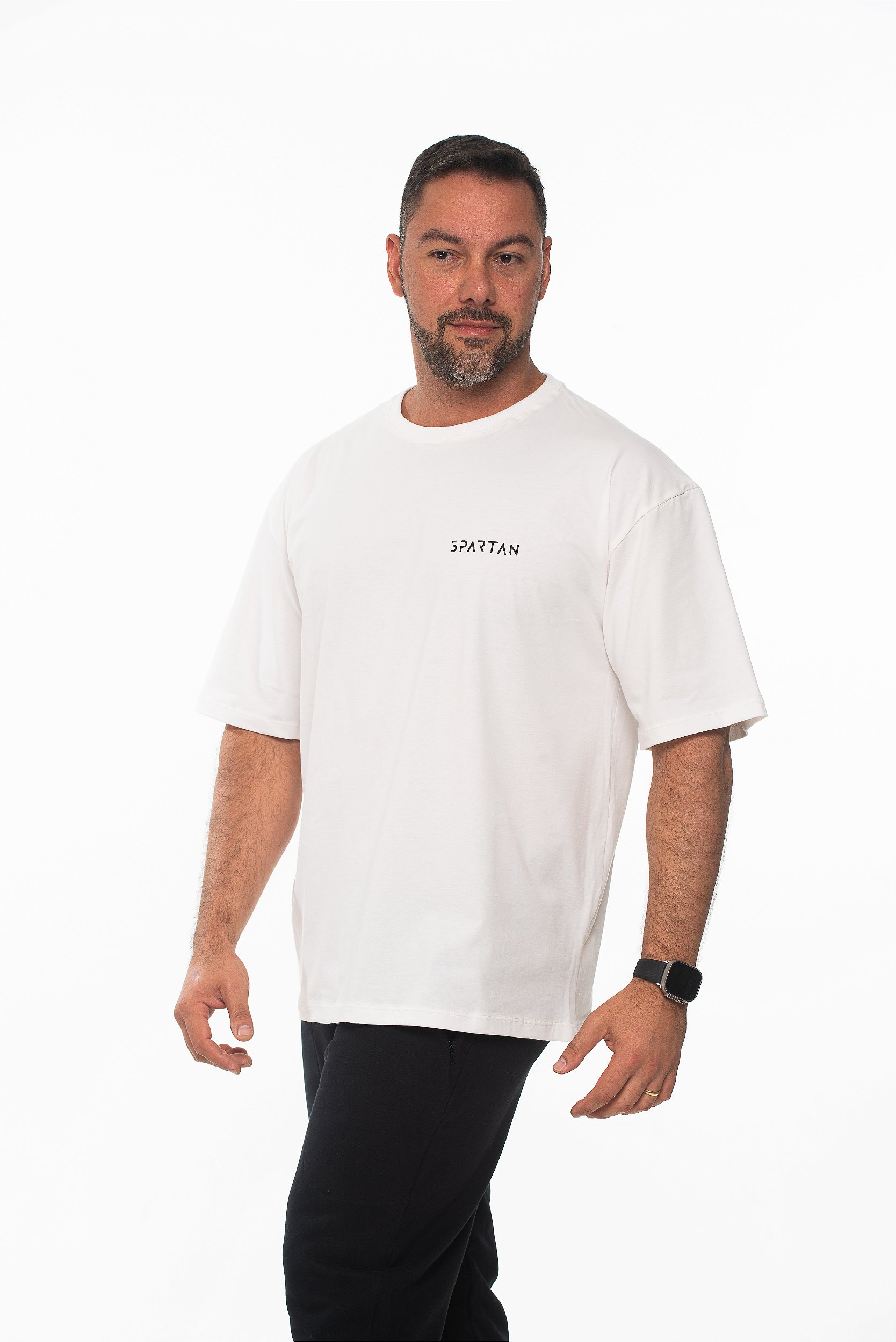SPARTAN T-SHIRT OVERSIZED MEN BLACK