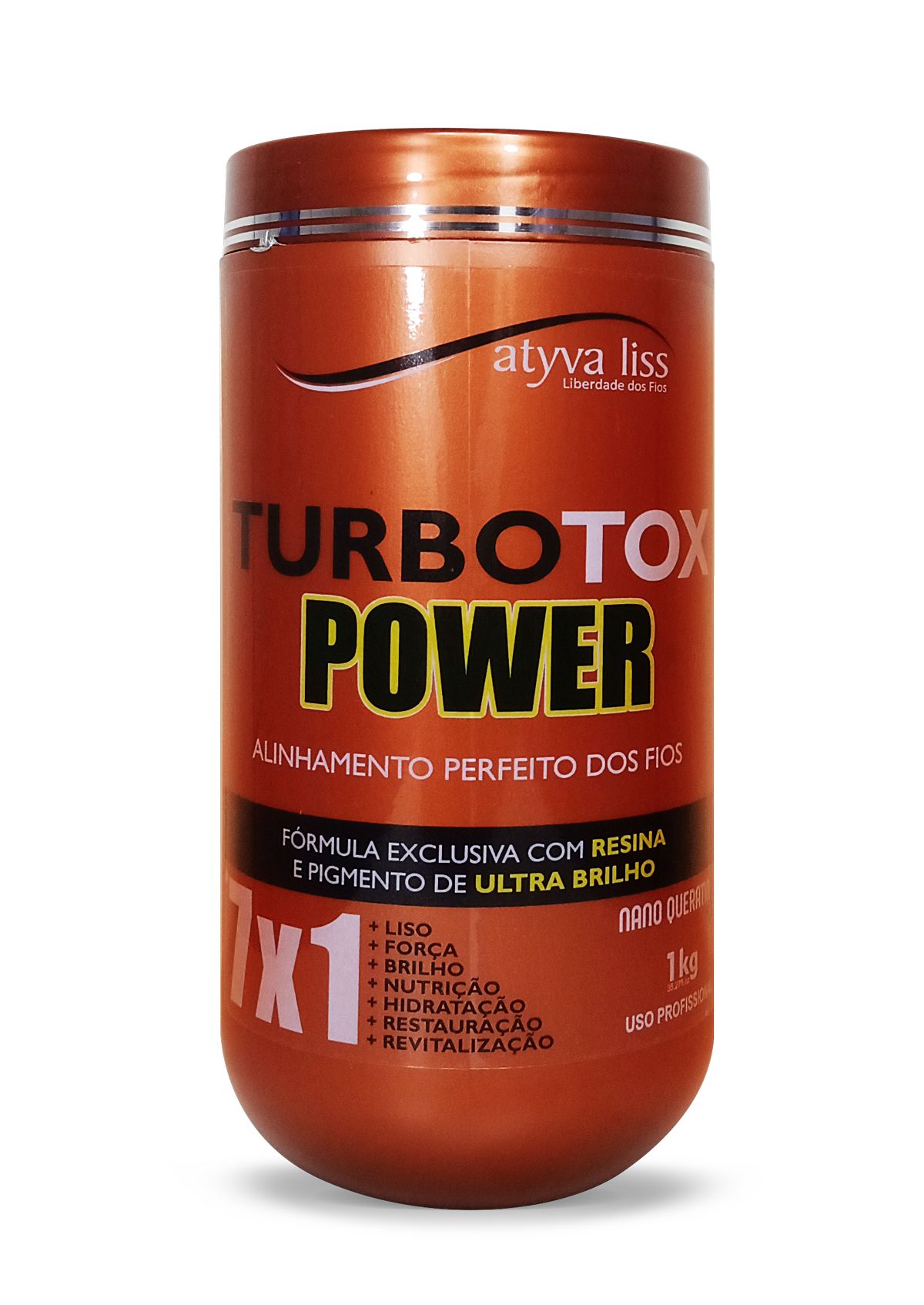 TURBOTOX POWER 7X1 ALINHAMENTO PERFEITO DOS FIOS 1KG ATYVA LISS  PROFISSIONAL - Cosméticos e Produtos de Beleza Bracosmeticos