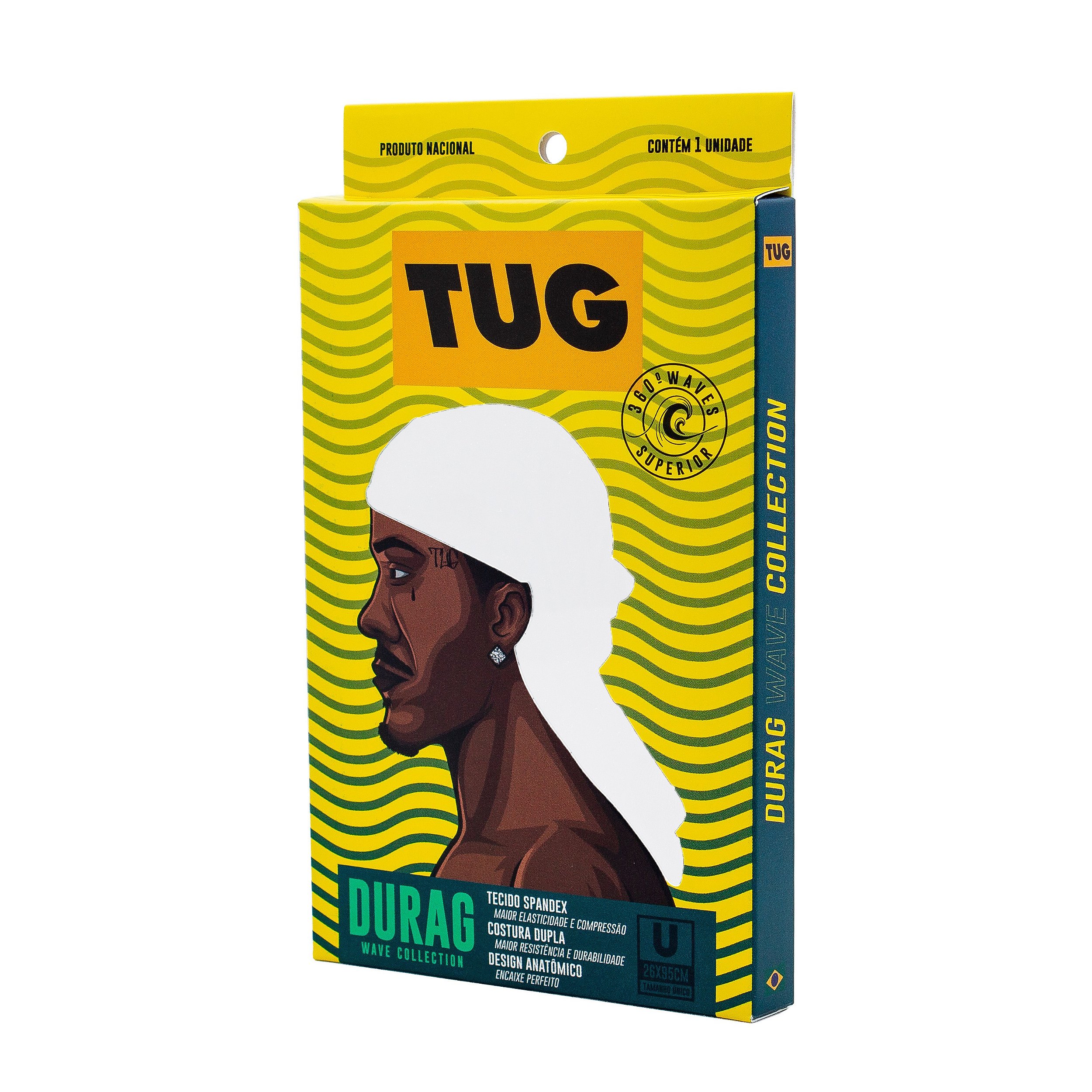 Bandana Durag Veludo Branca - TUG Brasil