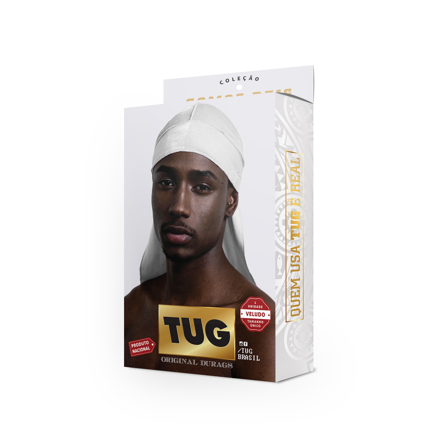 Kit 2 Durags Tradicionais Branca e Preta - TUG Brasil