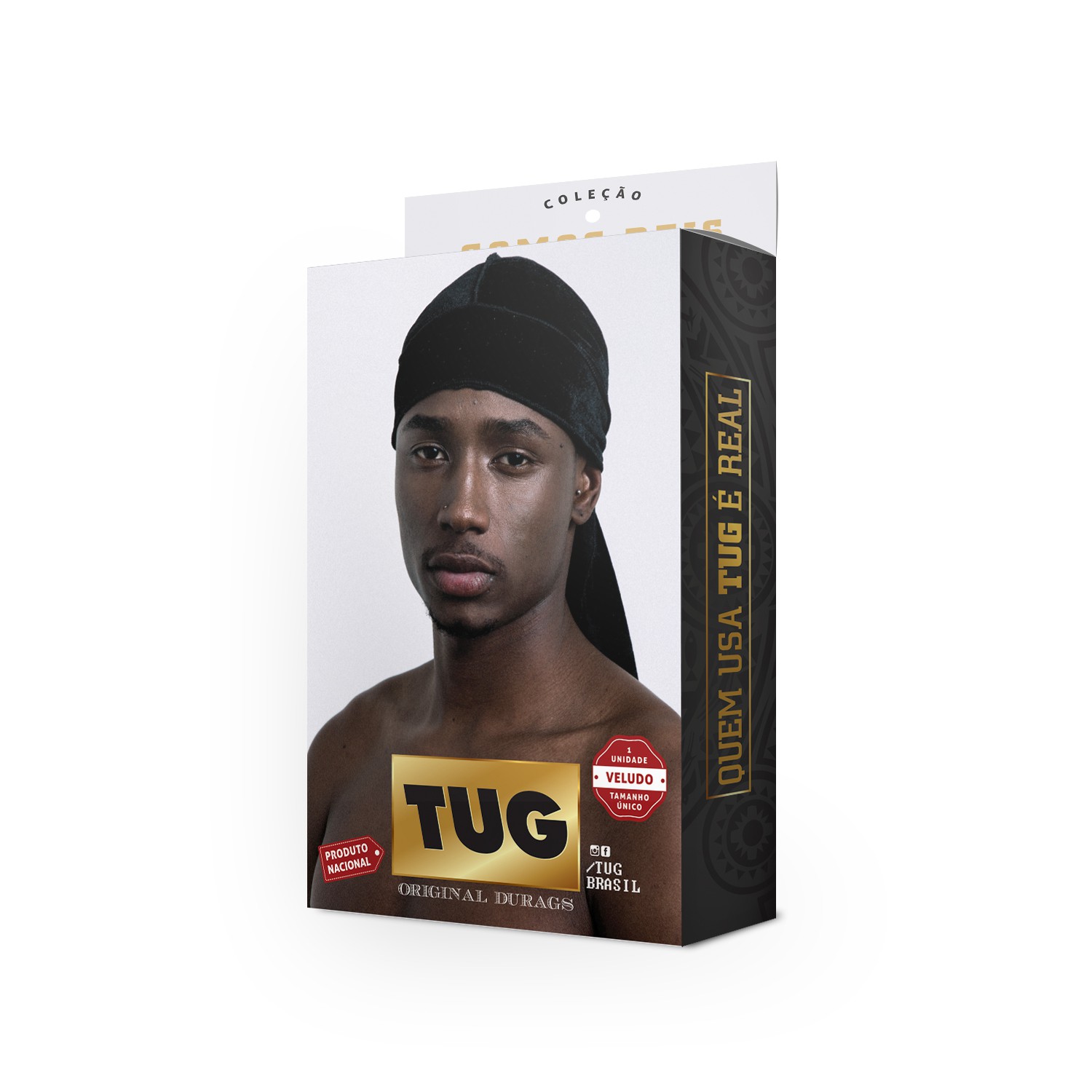 Durag De Veludo Preta Premium