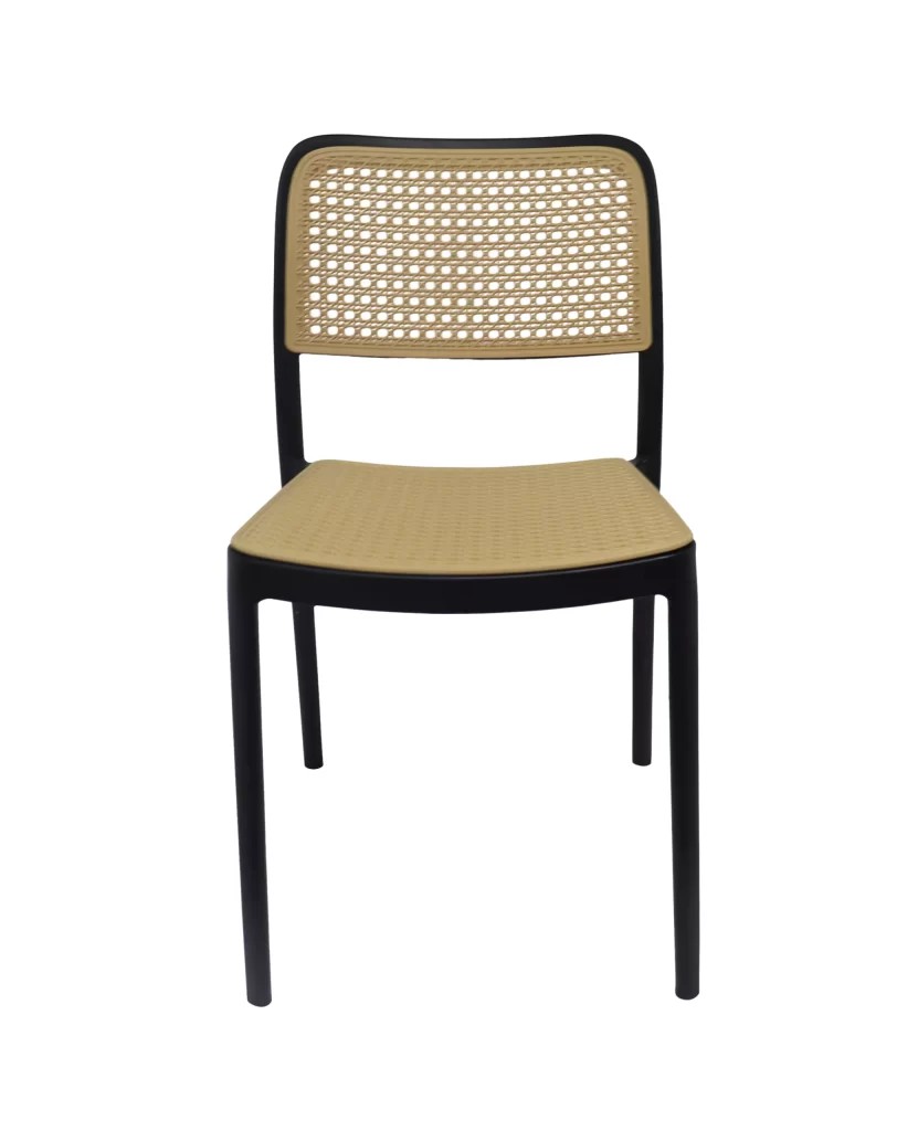 Kit 06 Cadeiras Tubular Branca 021 Assento Rattan