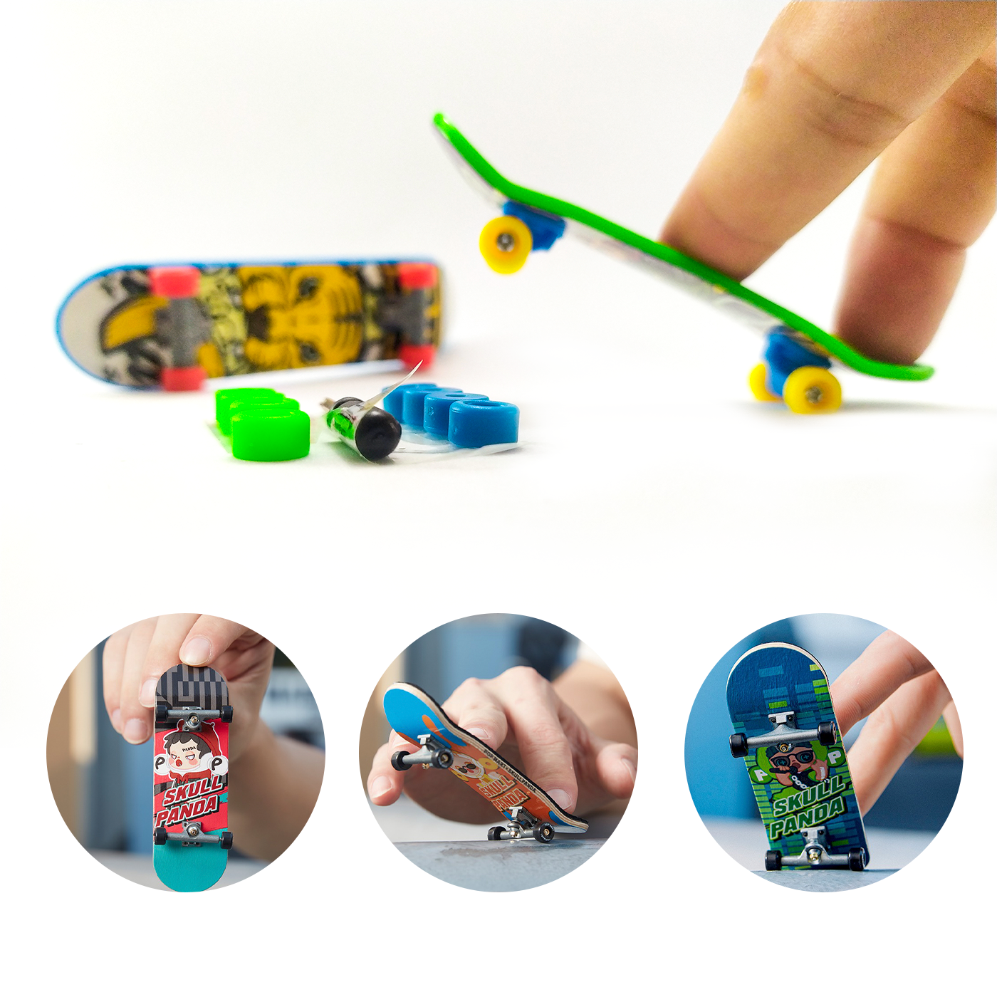 Kit 2 Brinquedo Skate De Dedo Com Lixa Tech Fingerboard Mini Teck Dek - A7L  Store