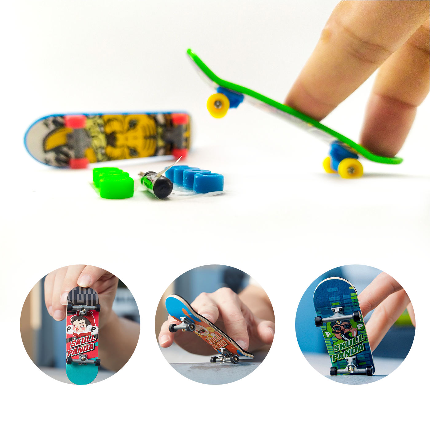 2 Skate De Dedo C/lixa Fingerboard +pcs Brinquedo barato - Ark