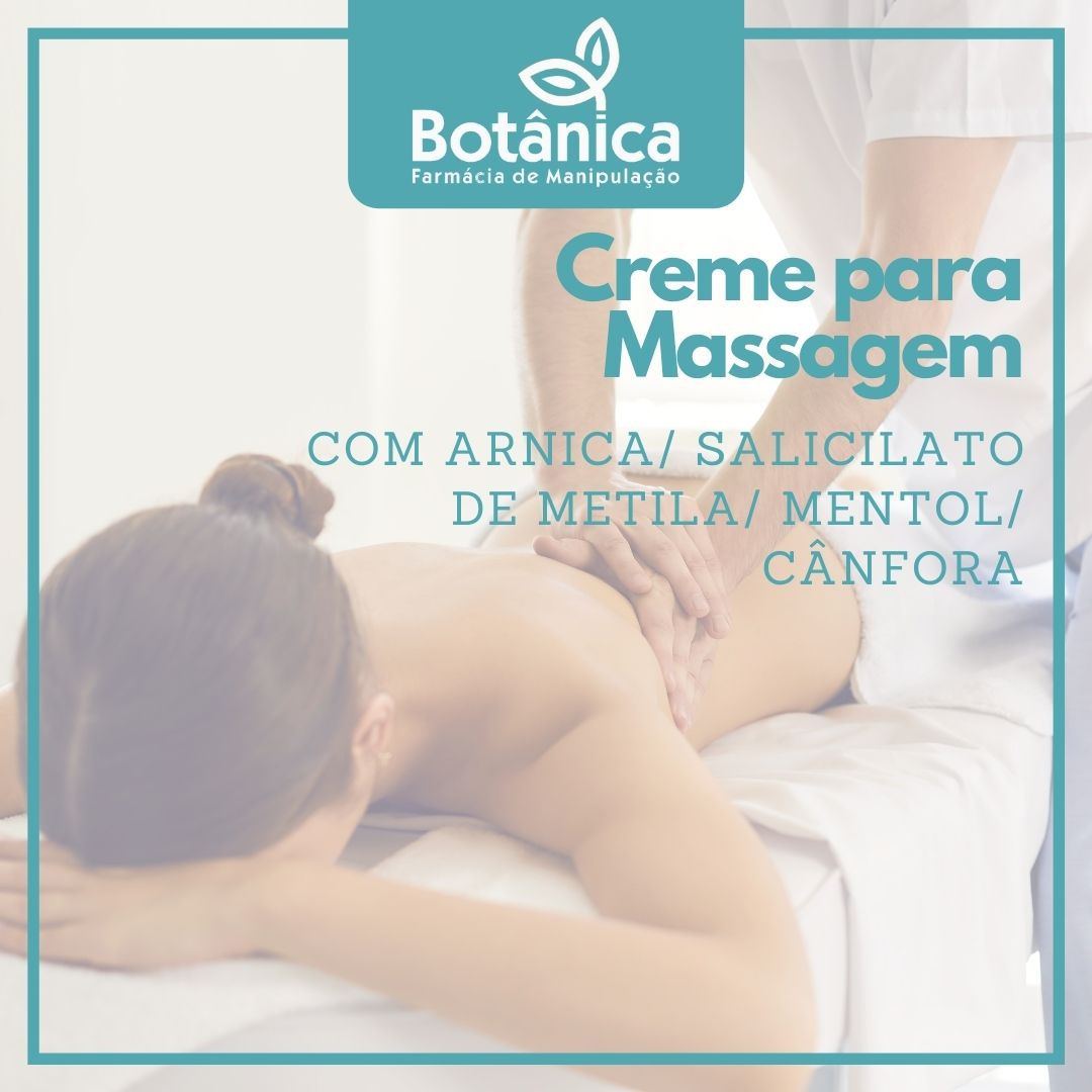 Creme de Massagem com Arnica - Farmácia Botânica - Farmácia de Manipulação