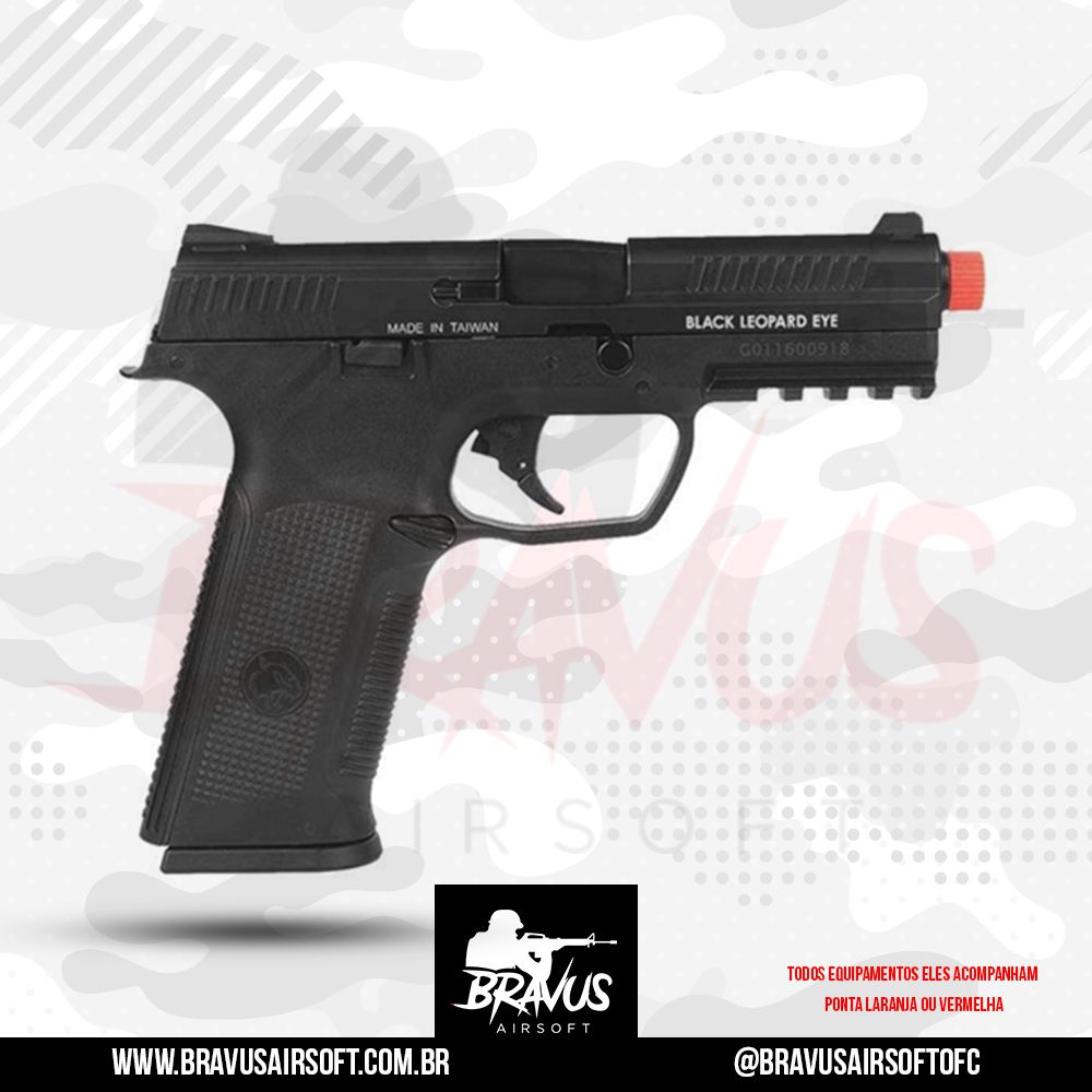 PISTOLA AIRSOFT BLACK LEOPARD ALPHA BLOWBACK ICS BRAVUS AIRSOFT A