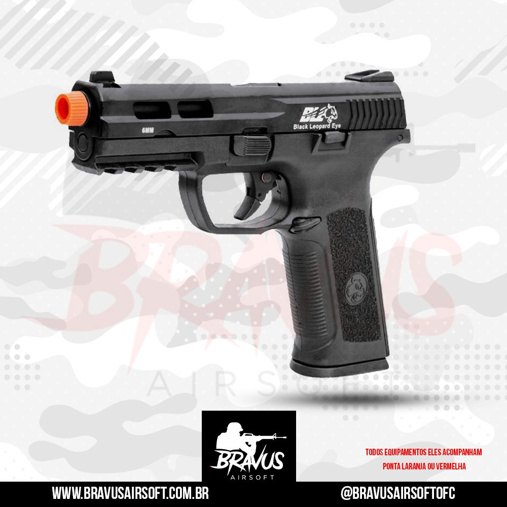 PISTOLA AIRSOFT BLACK LEOPARD ALPHA BLOWBACK ICS BRAVUS AIRSOFT A