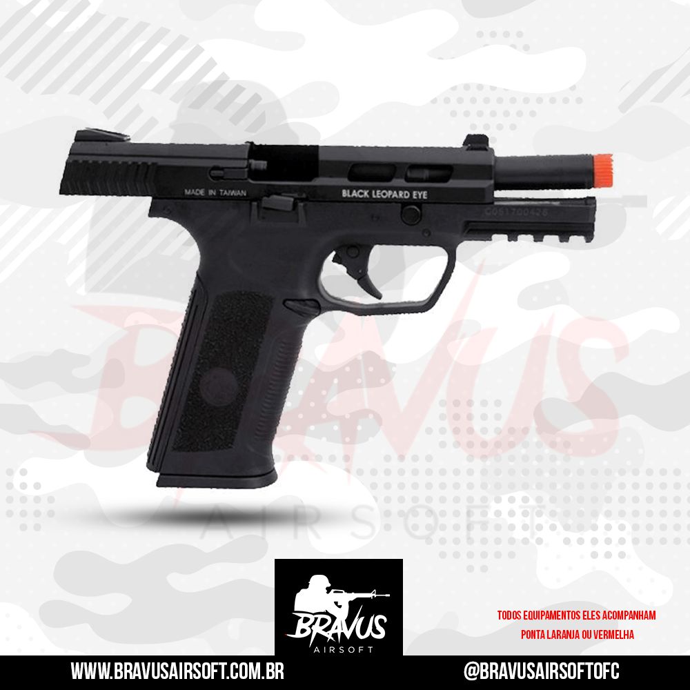 PISTOLA AIRSOFT BLACK LEOPARD ALPHA BLOWBACK ICS BRAVUS AIRSOFT A
