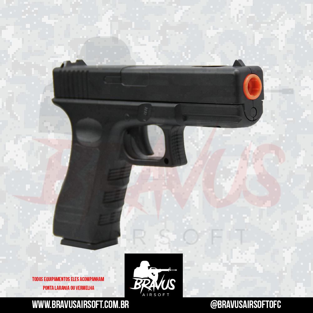 Pistola Spring Full Metal Glock Gk V Vigor Bravus Airsoft A Melhor Loja Do Abc