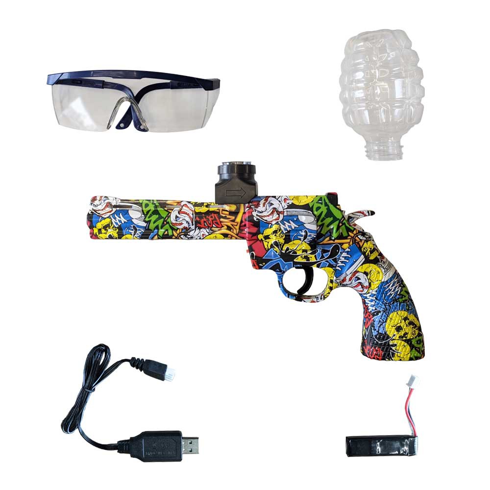 brinquedo Arminha Pistola Bolinha De Gel e Nerf 2 Em 1 com 600