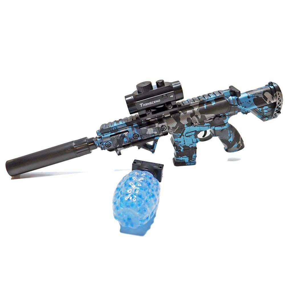 RIFLE M416 ELÉTRICO DE BOLINHAS DE GEL ORBEEZ (CAMUFLADO AZUL) - BRAVUS ...