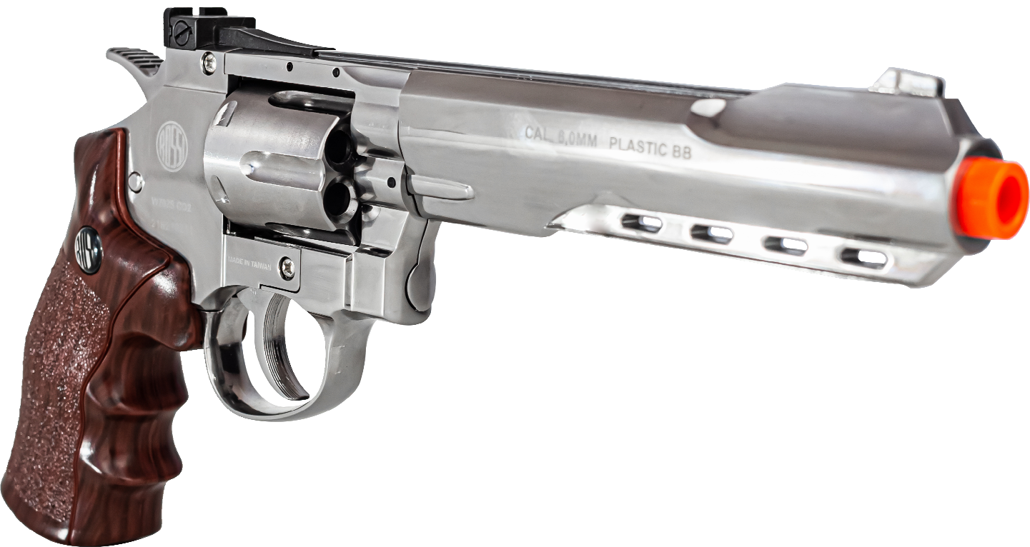 REVÓLVER AIRSOFT WINGUN W702S 6 CO2 6MM + ALVOS - BRAVUS AIRSOFT - A ...