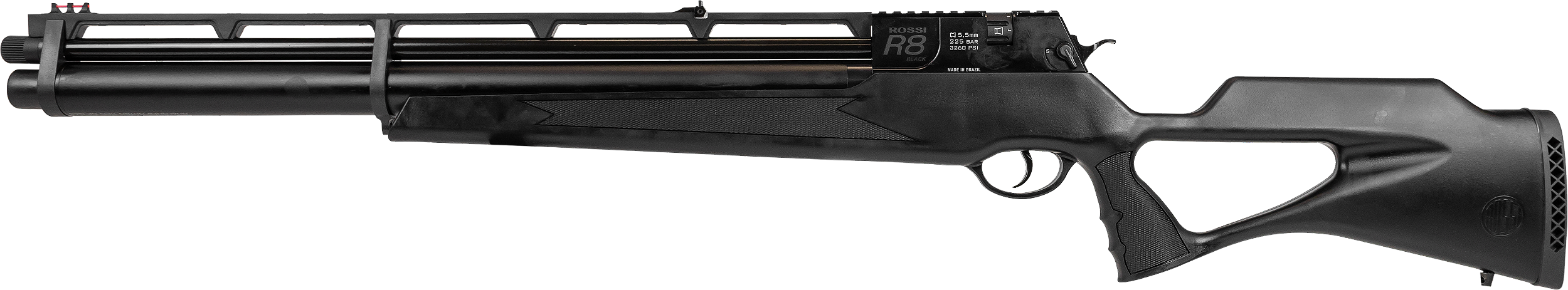 CARABINA DE PRESSÃO ROSSI R8 BLACK 5,5MM + LUNETA 4X32 + BOMBA ...