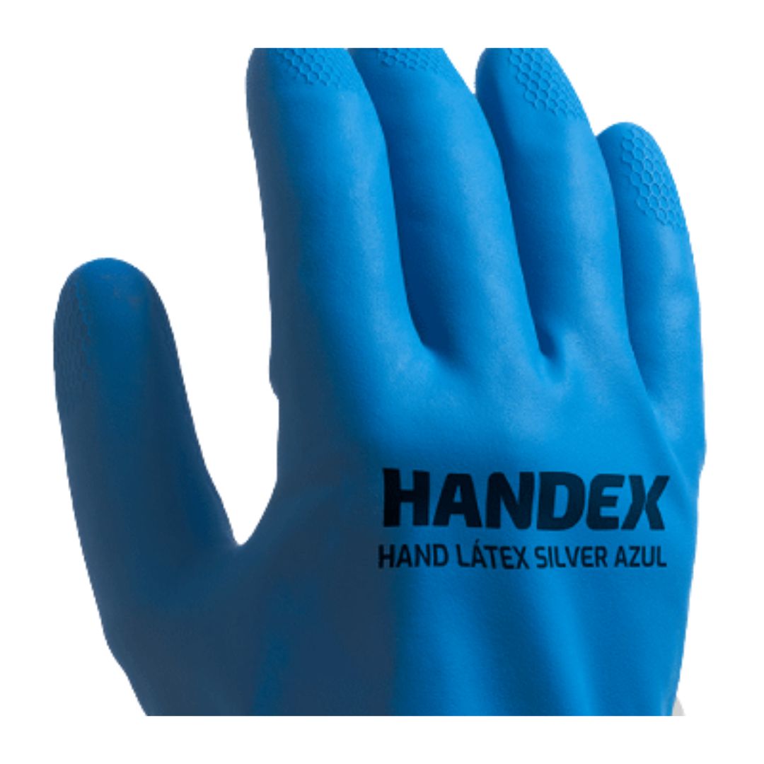 Luva Láttex Silver Azul Handex C.A 47063 – Proteção e Conforto