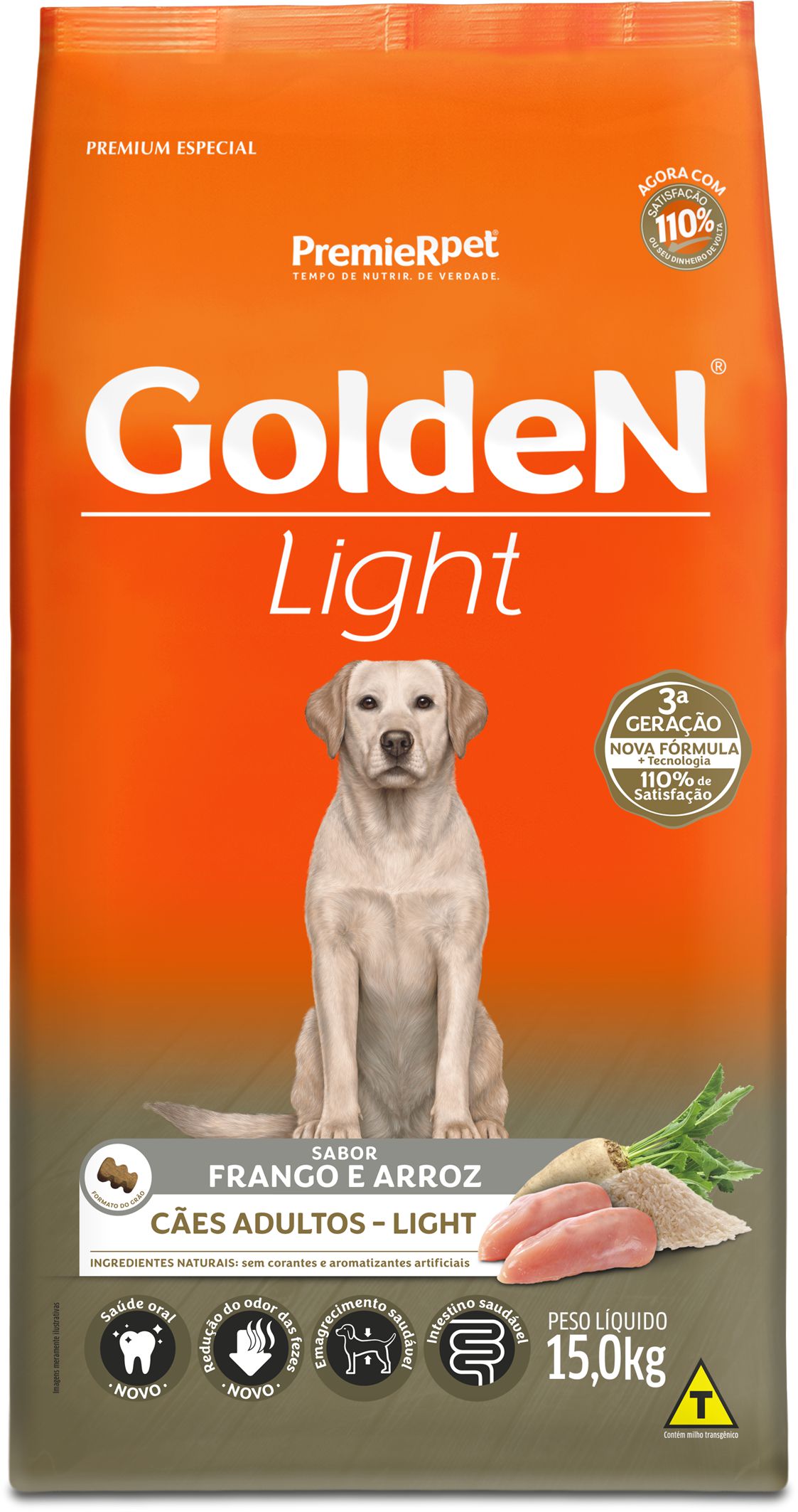 Ração Golden Fórmula Light Cães Adultos Frango e Arroz 15 kg - HonjoPet -  Pet Shop