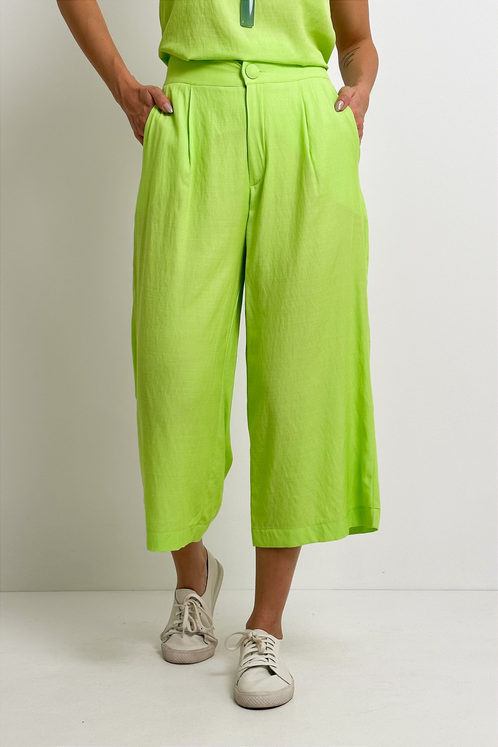 Calça Pantacourt Pantalona Viscose Color - Zás! Loja