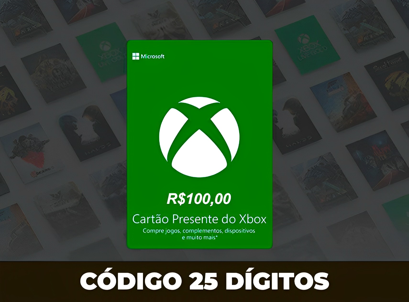 Comprar Cartão Presente Pré Pago Xbox Live R$ 50 Reais