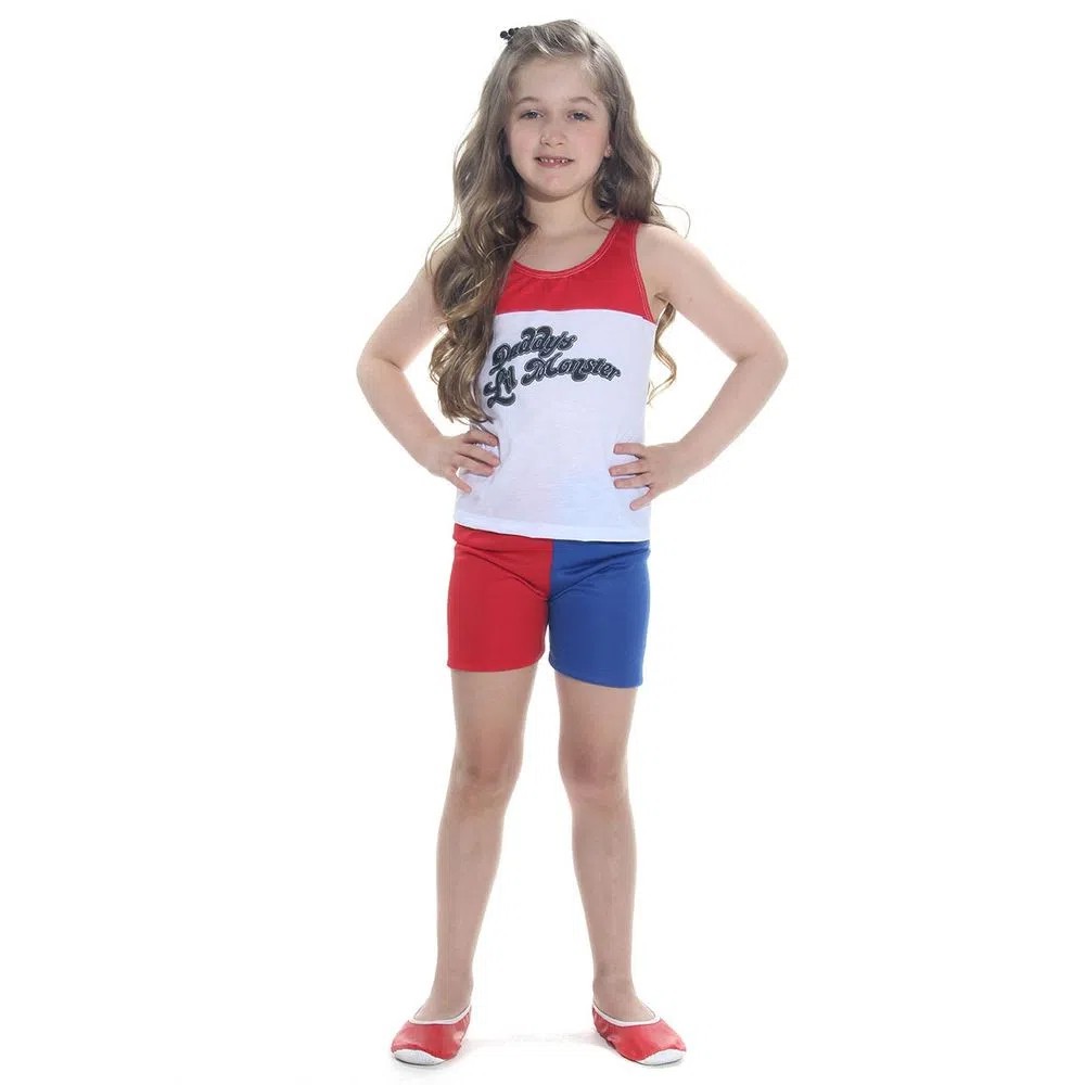 Fantasia Infantil Arlequina Blusa e Saia Tamanho De 3 à 12 Anos - Fantasia  Kids