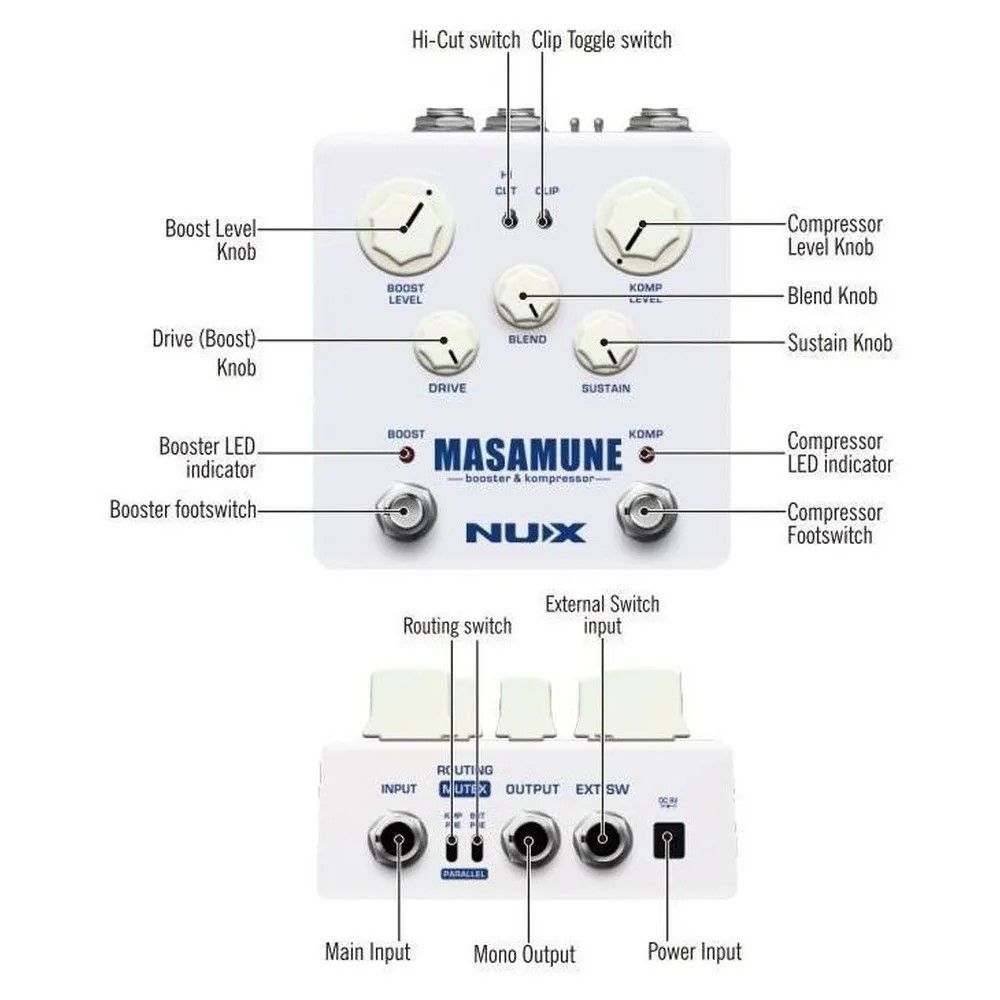 NUX MASAMUNE Booster & Kompressor Analog Boost Compressor Efecto de guitarra | en línea NUX MASAMUNE Booster & Kompressor Analog Boost Compressor Efecto de guitarra | en línea