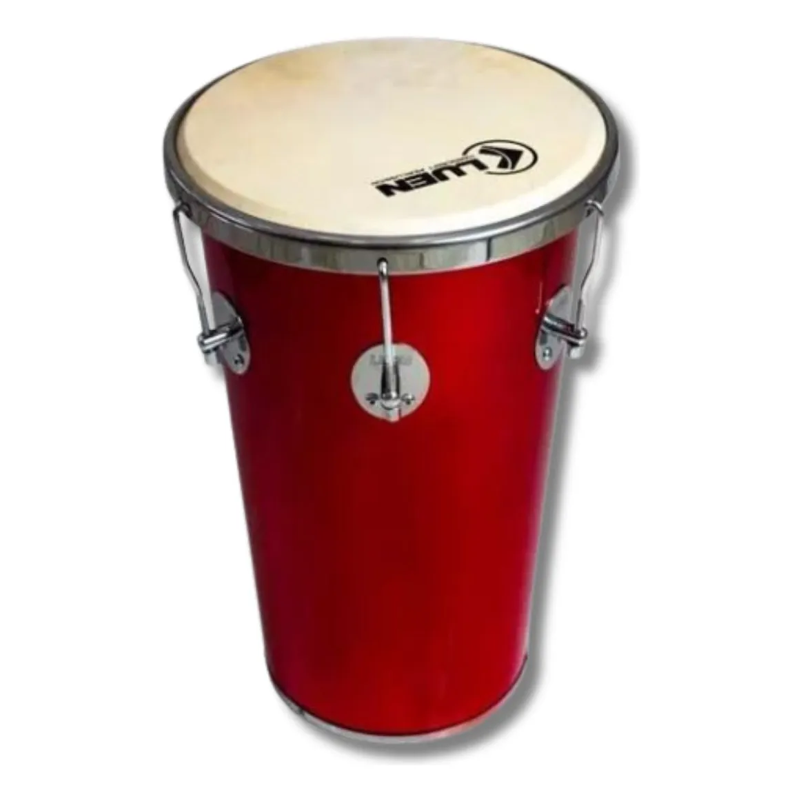 Rebolo Instrumento Kit Percussão Luen Vermelho Tantam 70x14 Repique de mão 30x11 Rebolo ...