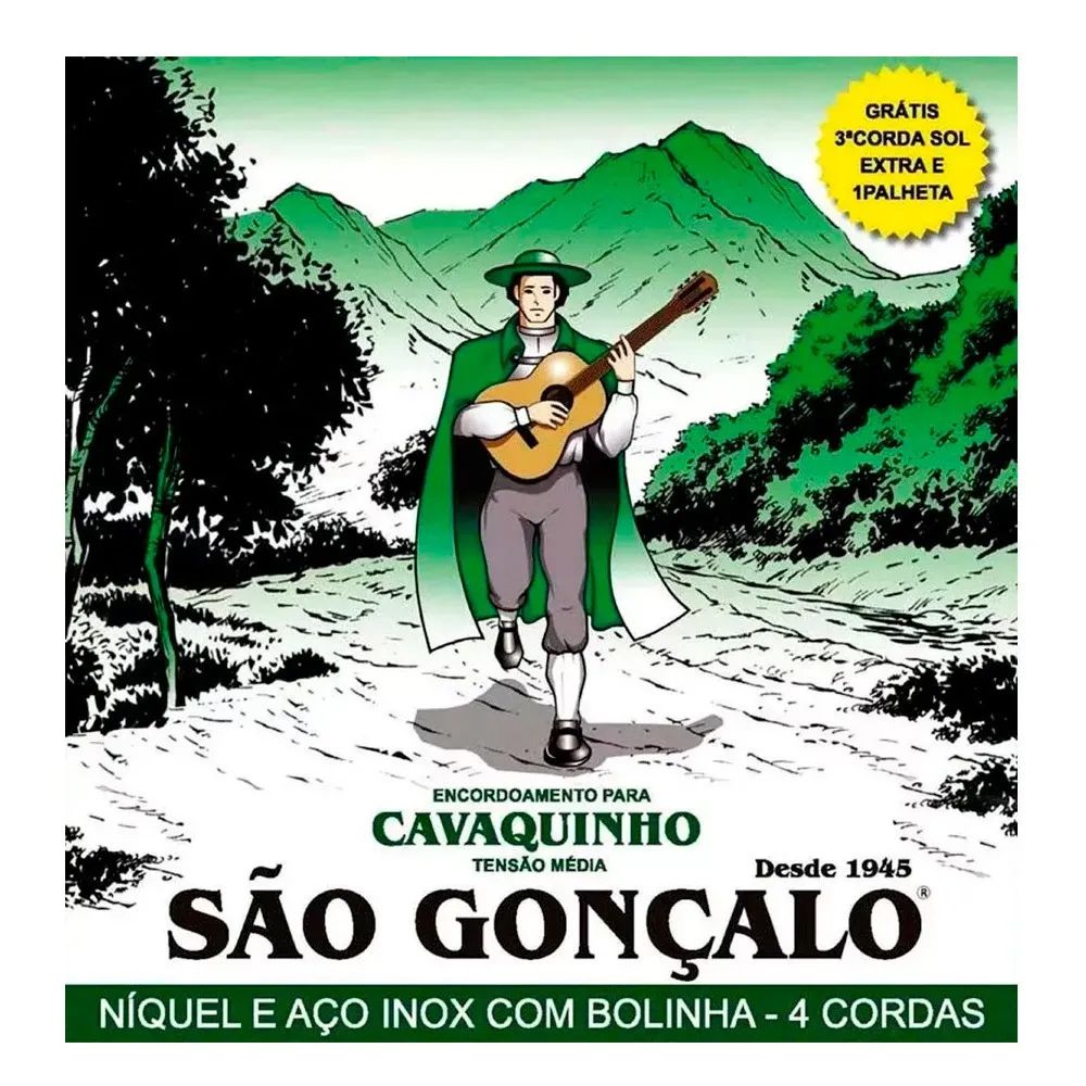 Encordoamento Jogo de Cordas Cavaco Cavaquinho Canário com Bolinha