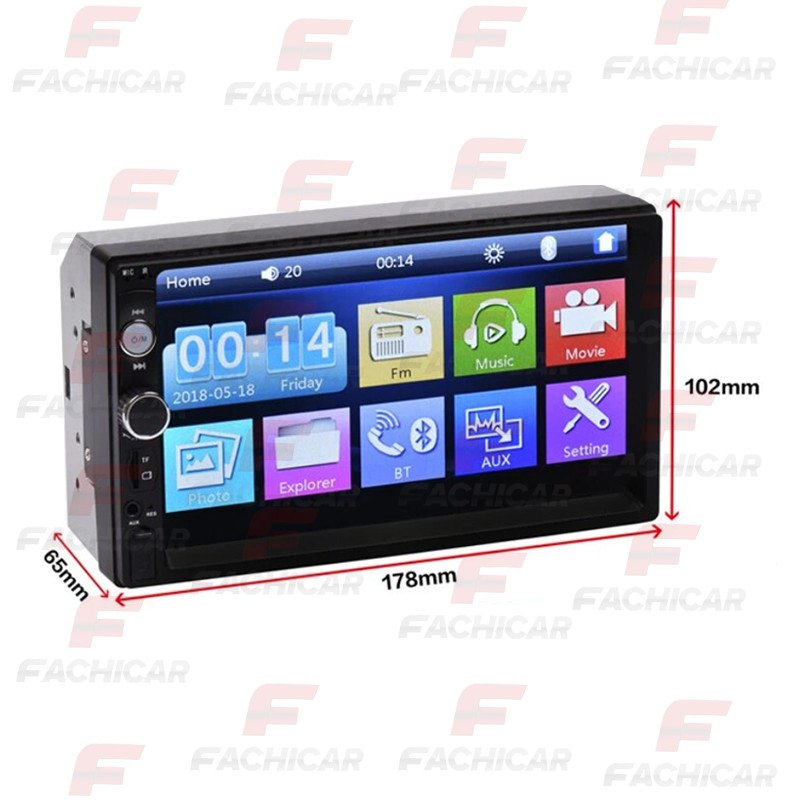 Kit Central Multimidia Mp5 Usb Aux Bluetooth Universal - FACHICAR ...