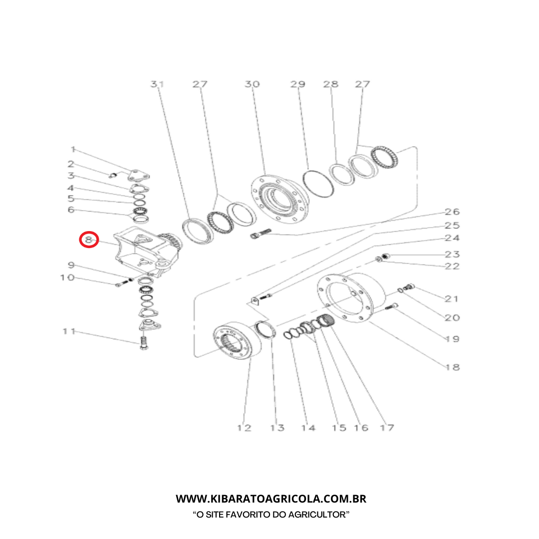 CARCAÇA LADO ESQUERDO TRAÇÃO ZF 335/3035 TRATOR VALTRA BL66 CARCAÇA LADO ESQUERDO TRAÇÃO ZF 335/3035 TRATOR VALTRA BL66