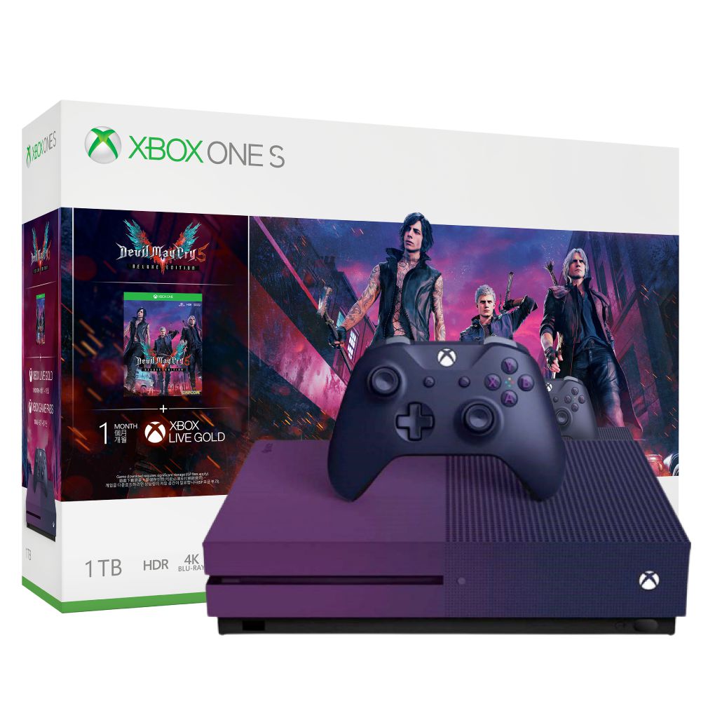 Xbox One S 1TB 1 Controle Microsoft com 1 Jogo - Live Gold 1 Mês