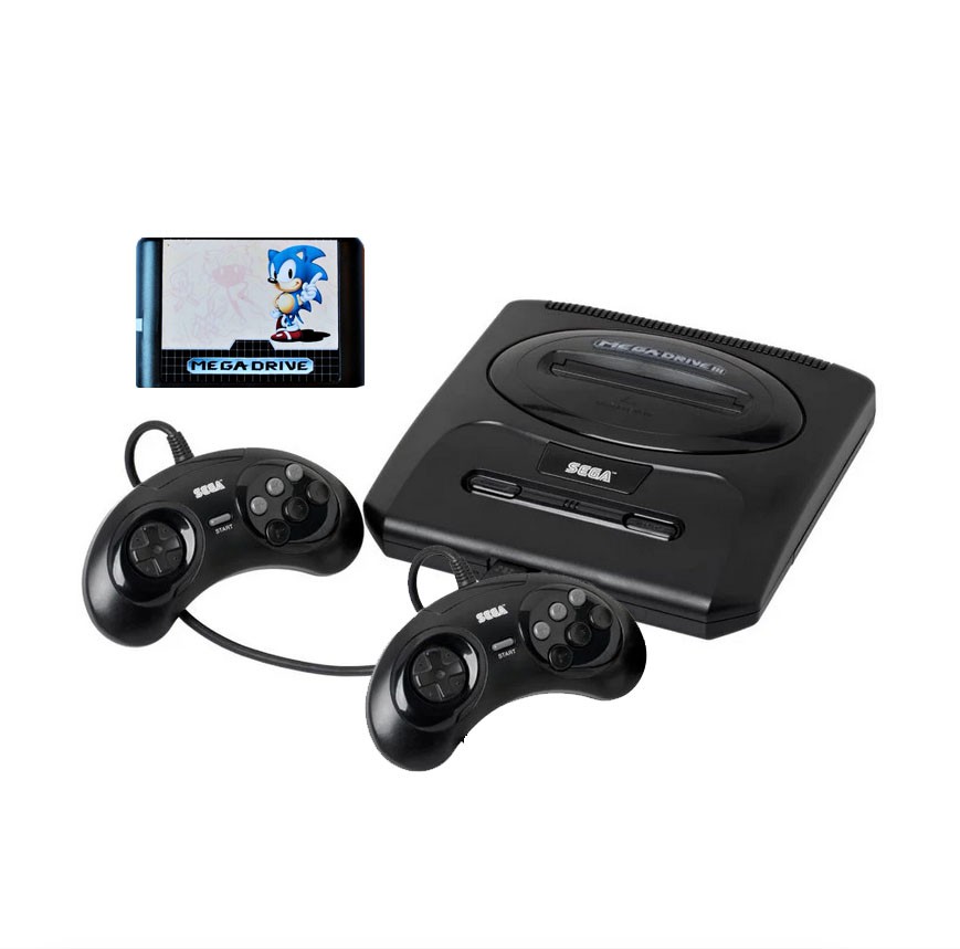 Console Mega Drive 3 com 2 Controles + Sonic Seminovo - Sega