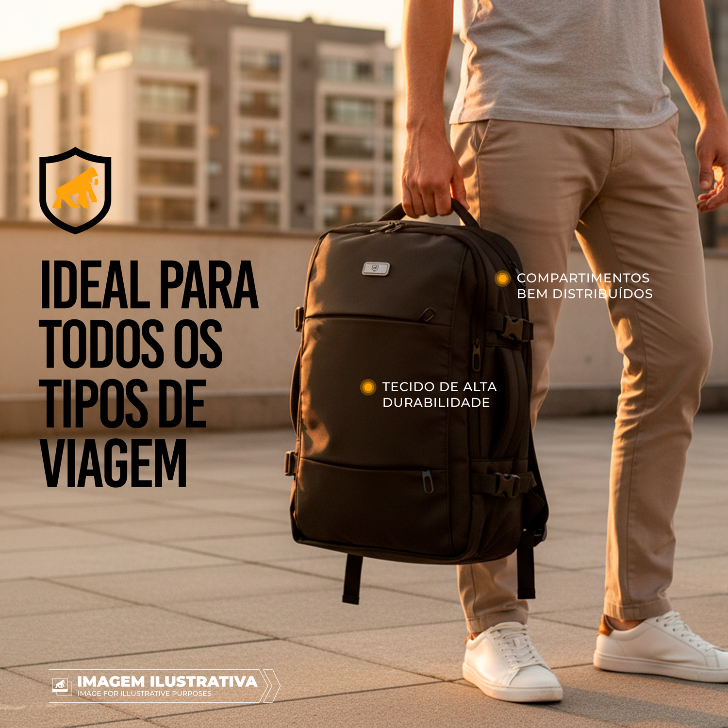 Mochila Mala de mão Executiva Armor - Gshield - Atacado Gorila Shield ...